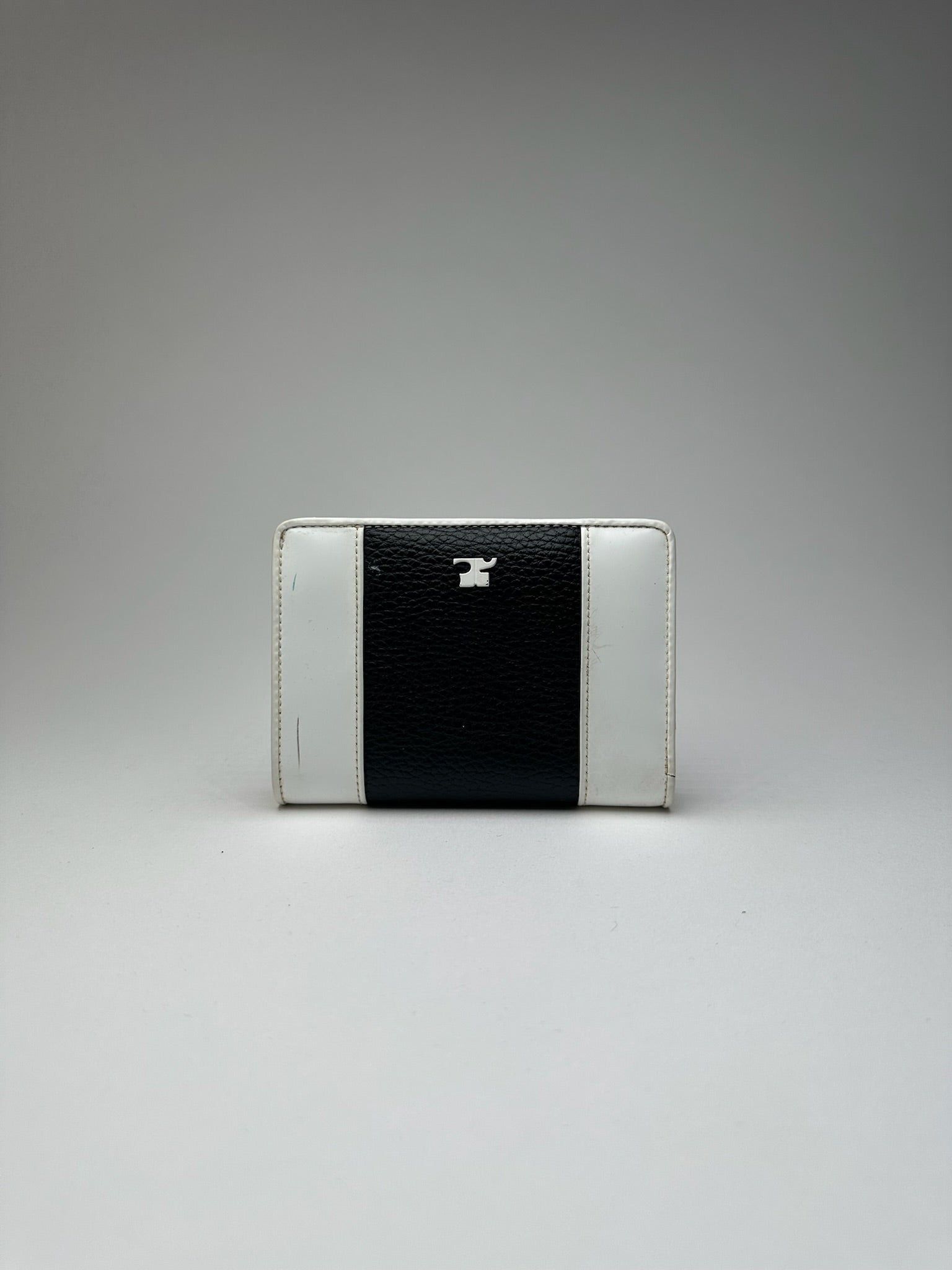Courreges Vintage Leather wallet Black white Size ONE SIZE - 1 Thumbnail