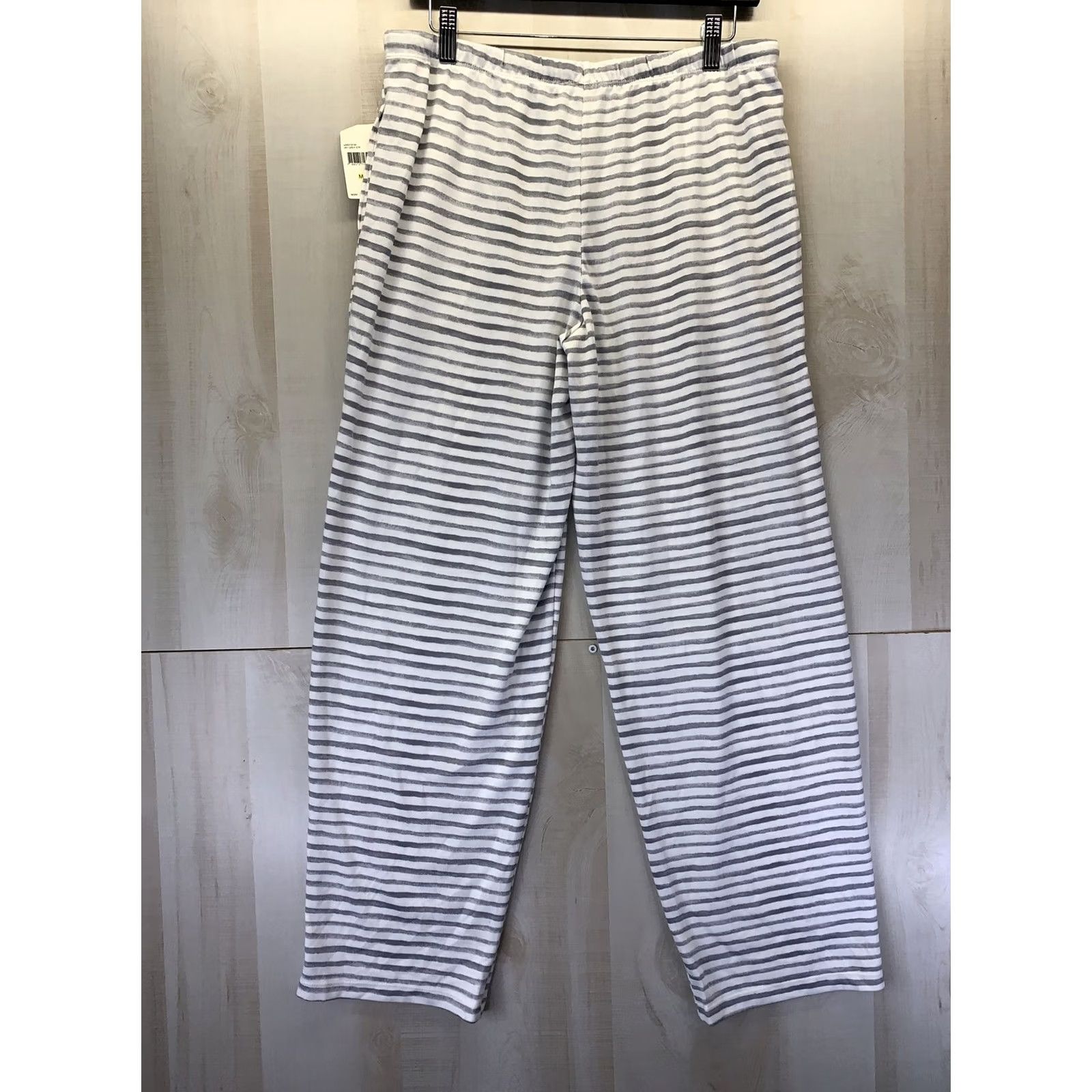 Anne Klein Anne Klein Lounge Pants Grey Stripe NWT Sz M Womens Regular Drawstring Color White/Gray Lounge Pants 5516 Size 32" / US 10 / IT 46 - 7 Thumbnail