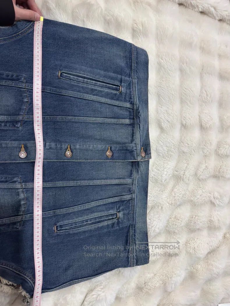 Celine CELINE Studded Heavy Duty Men's Denim Vest Size US XL / EU 56 / 4 - 7 Thumbnail