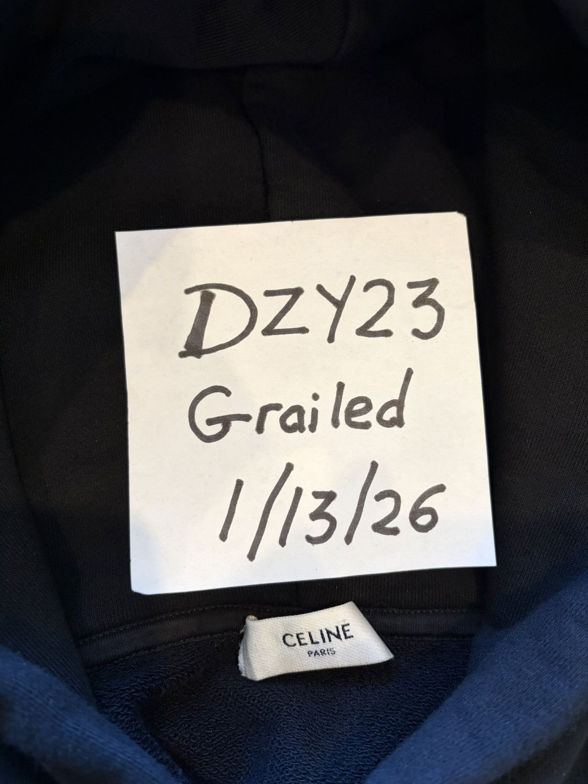 Celine Celine Loose Hoodie in Cotton Fleece Sz M Size US M / EU 48-50 / 2 - 6 Thumbnail