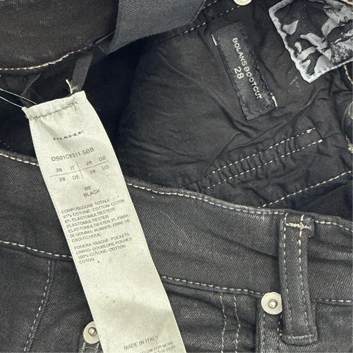 Rick Owens Rick Owens DRKSHDW Black Flared Denim Pants for Women -2508 Size 28" / US 6 / IT 42 - 3 Thumbnail