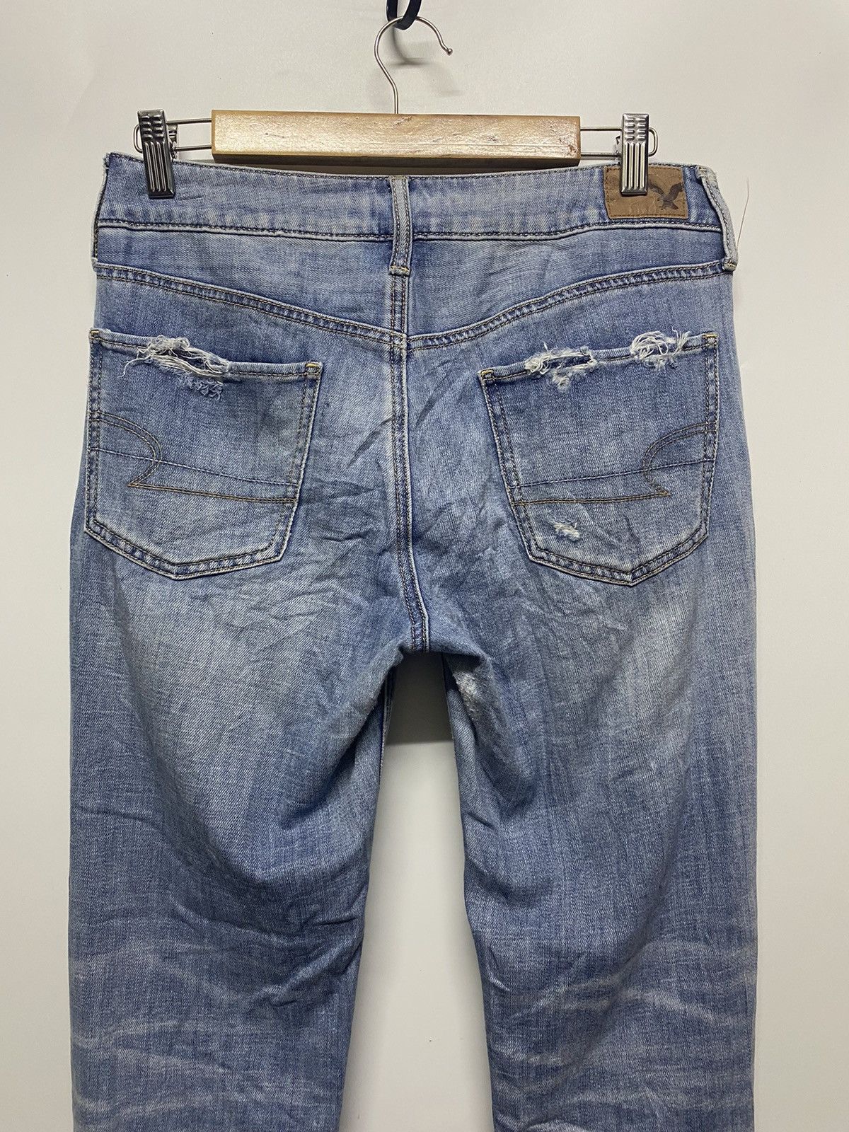 American Eagle Outfitters American Eagle Outfitters Jeans Distressed Blue Denim Pants Size 30" / US 8 / IT 44 - 5 Thumbnail