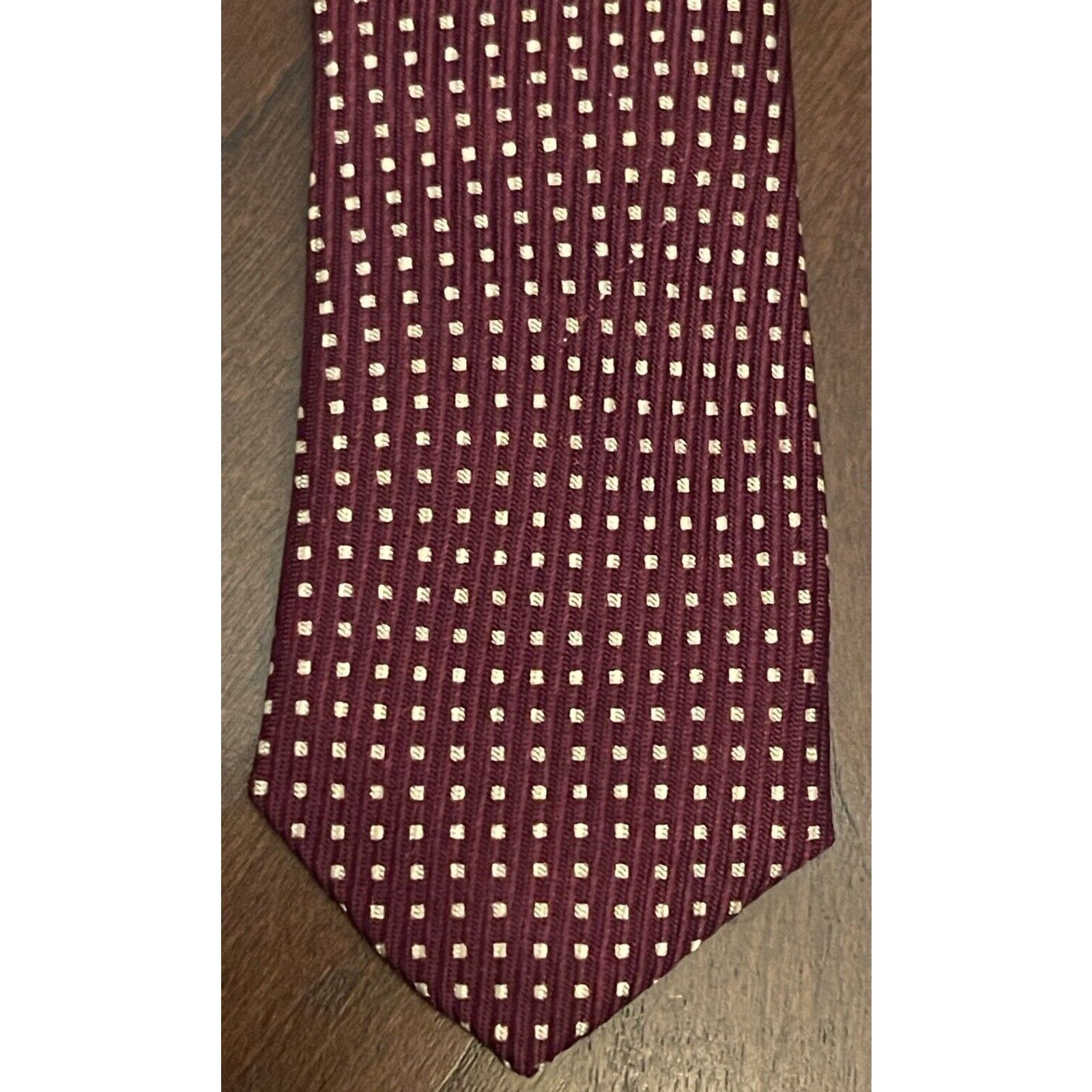 Nautica Nautica Burgundy Silk Mens NeckTie Made In Costa Rica Size ONE SIZE - 6 Thumbnail