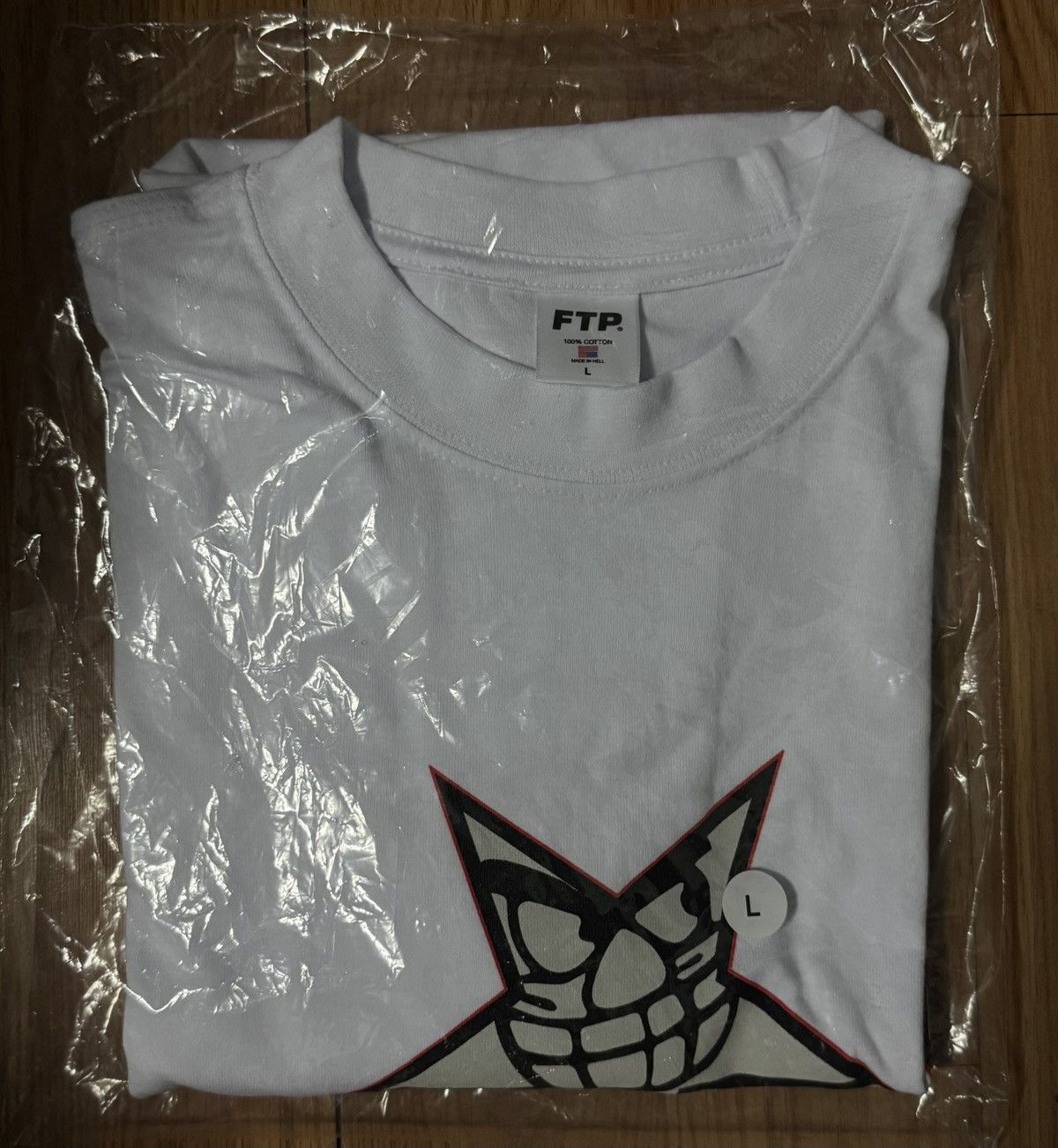 Fuck The Population Boris Star Tee. White. Sz Large Size US L / EU 52-54 / 3 - 2 Thumbnail
