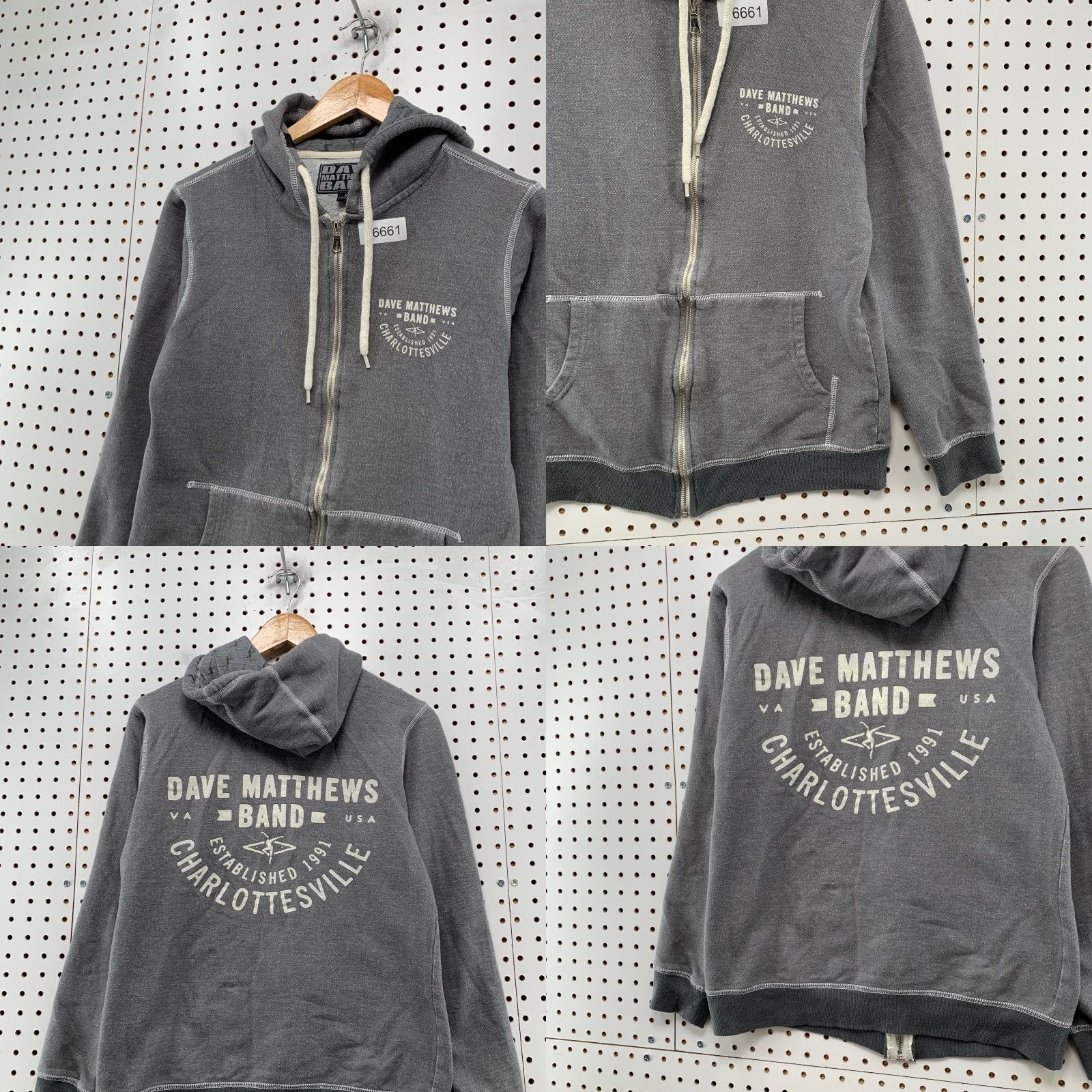 Vintage VINTAGE Dave Matthews Band Hoodie Sweatshirt Mens S Gray Music Charlottesville Size US S / EU 44-46 / 1 - 8 Thumbnail