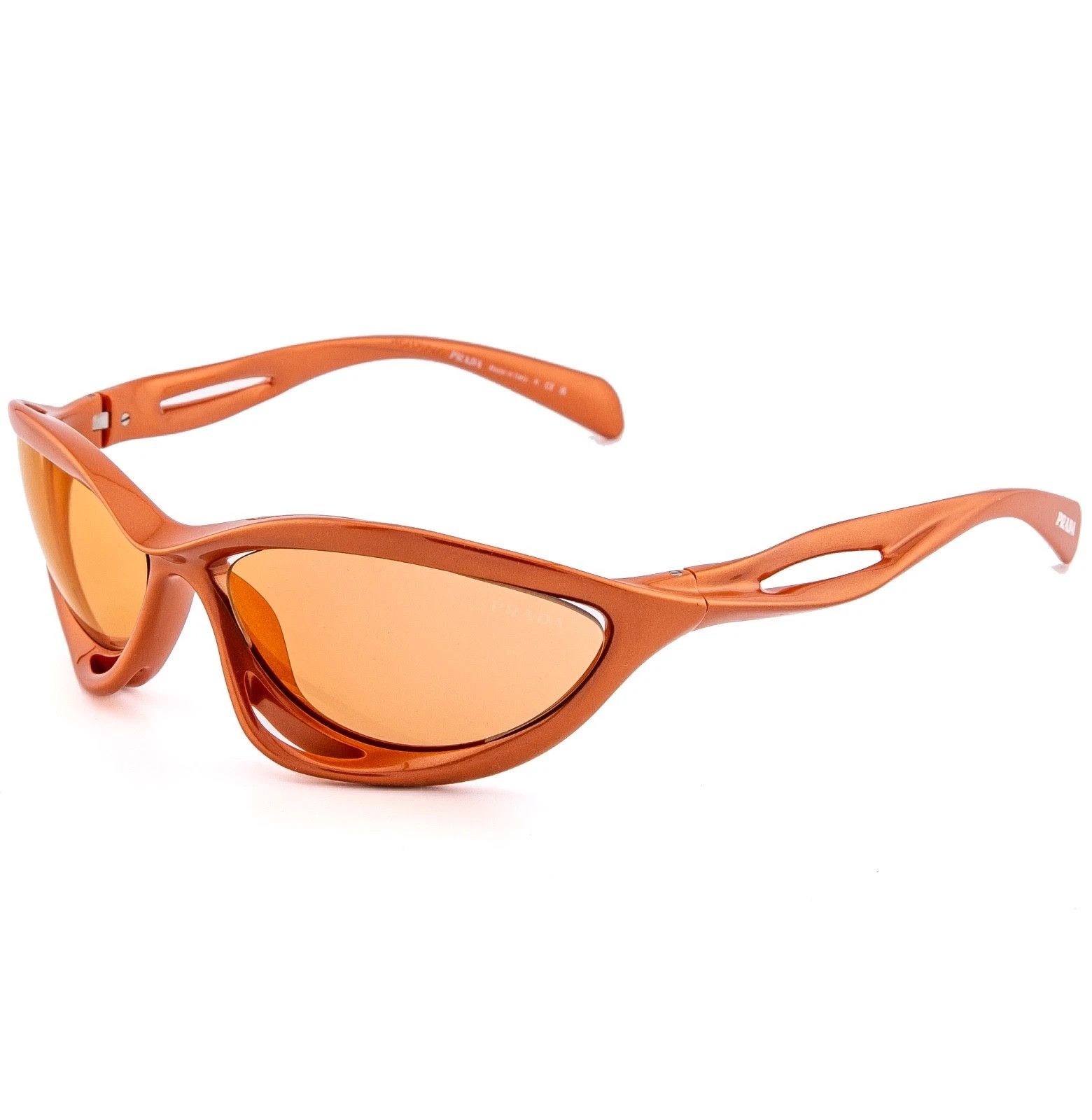 Prada PRADA PRA23S MORPH Metal Orange Mirror Wavy A23 Fashion A26 Size ONE SIZE - 4 Thumbnail