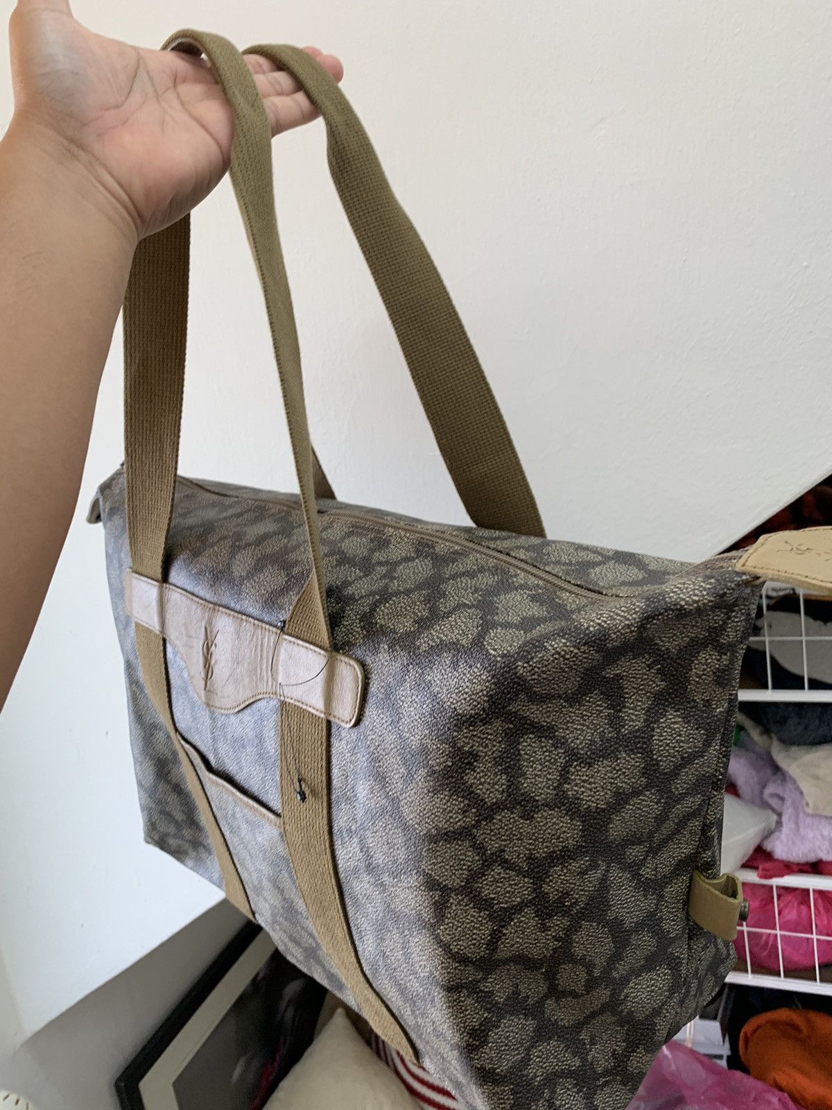 Vintage × Yves Saint Laurent Yves Saint Laurent Authentic Vtg Giraffe Large Travel Bag Size ONE SIZE - 11 Thumbnail