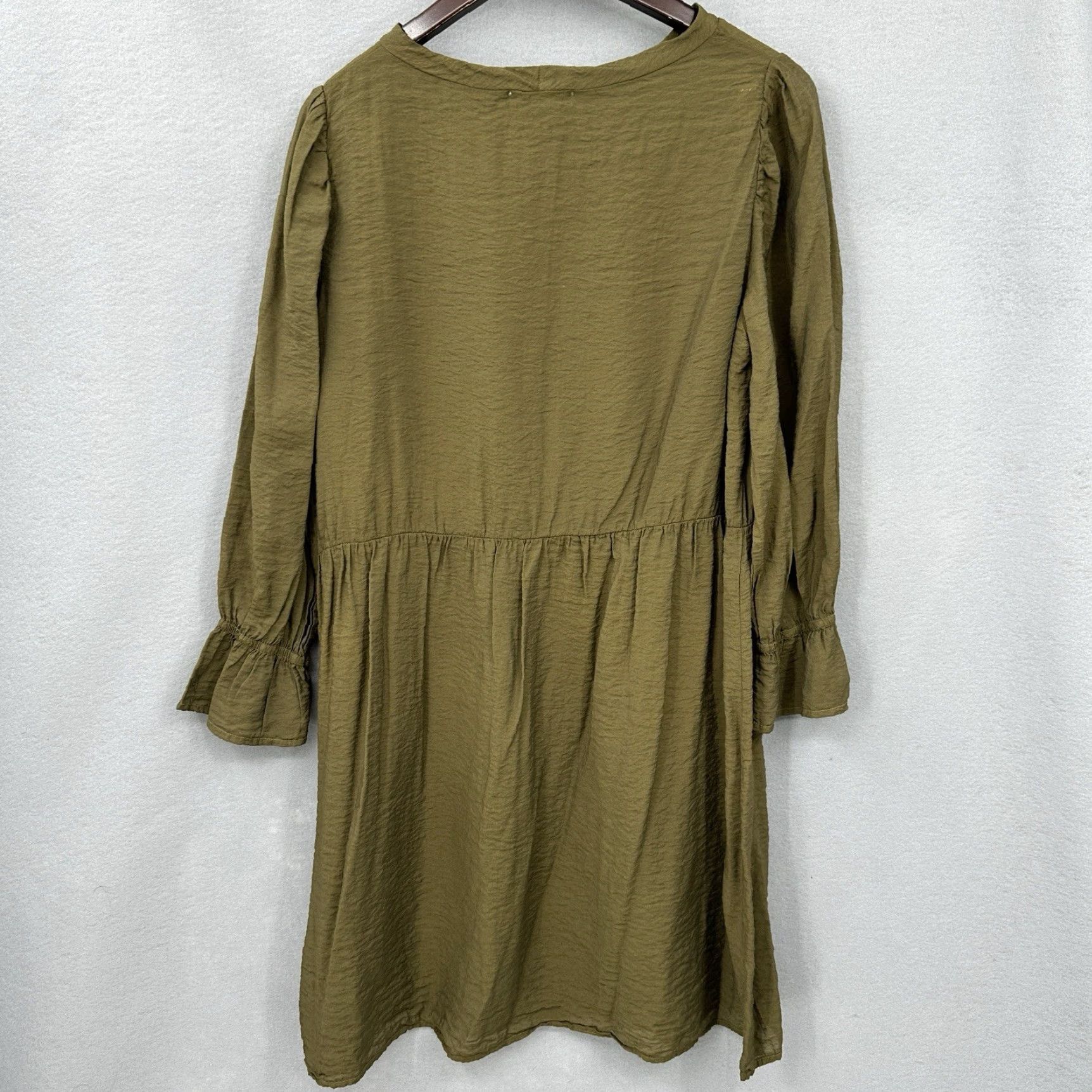 Anthropologie Lacausa Anthropologie Dress Womens M Green Mini Cottagecore Lagenlook Quiet READ Size M / US 6-8 / IT 42-44 - 4 Thumbnail