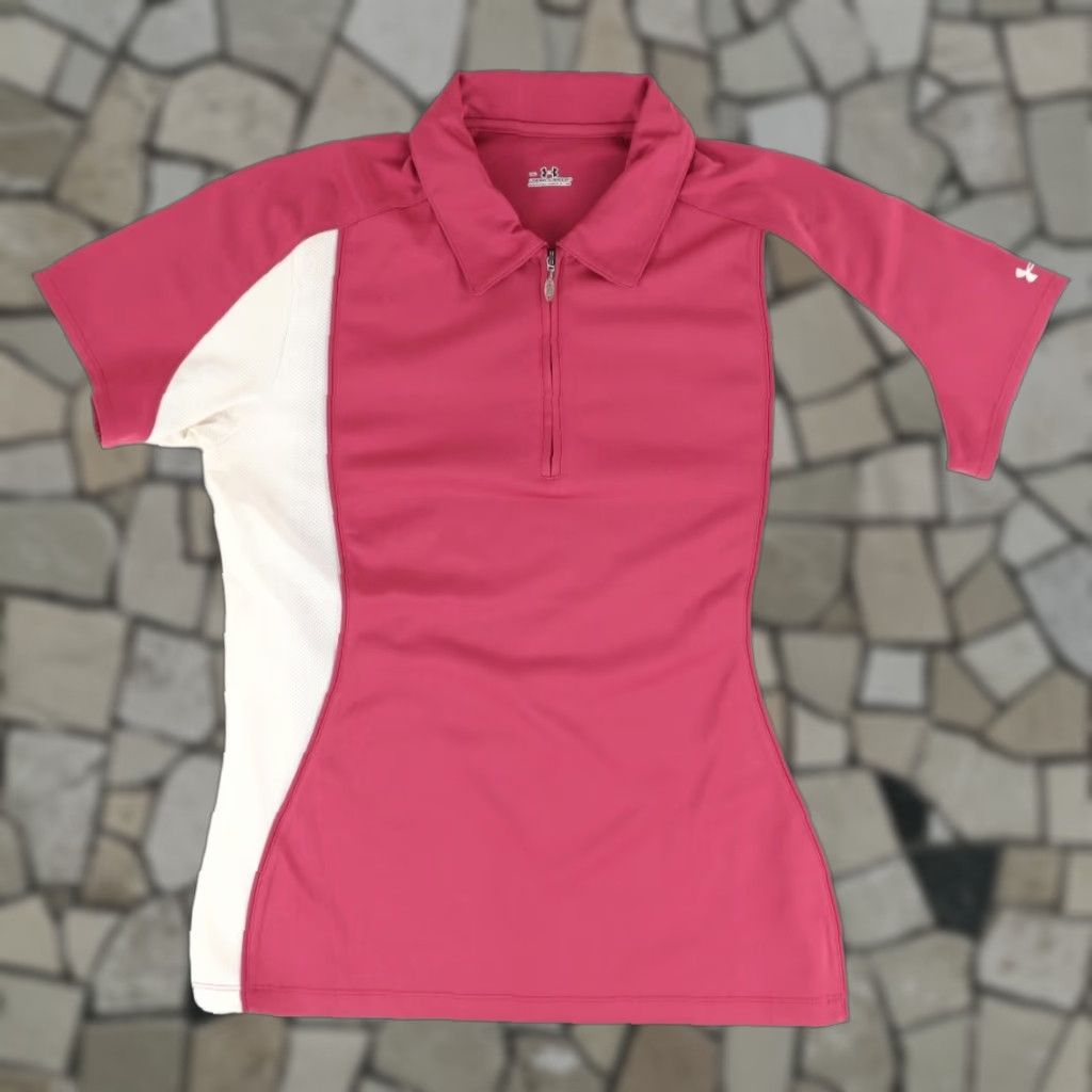 Under Armour Under Armour Golf Zip Colorblock Magenta Women's M Shirt Size M / US 6-8 / IT 42-44 - 1 Thumbnail
