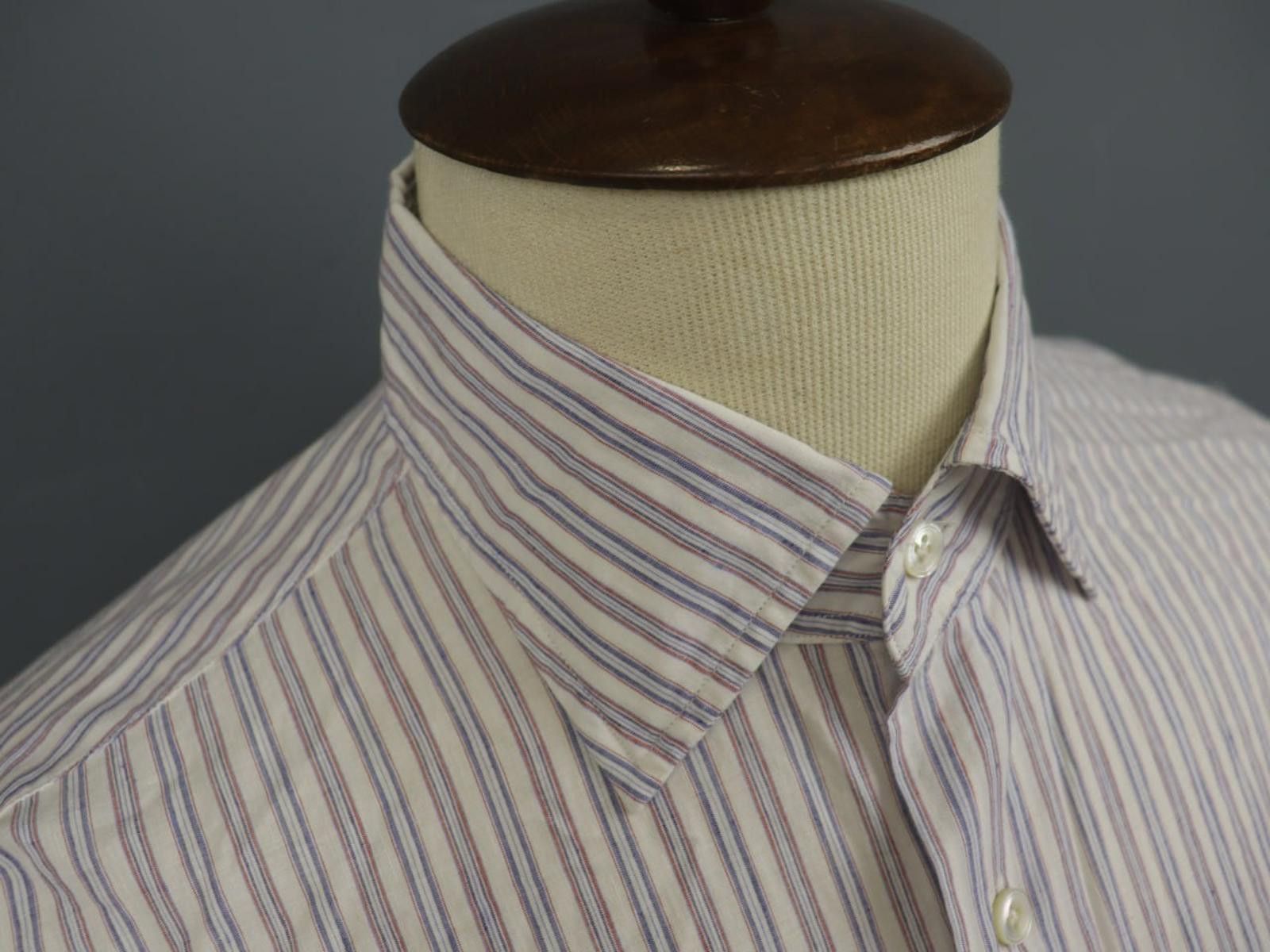 Emmett Emmett Multi Striped Cotton Collared Button-Up Shirt Size L Size US L / EU 52-54 / 3 - 3 Thumbnail