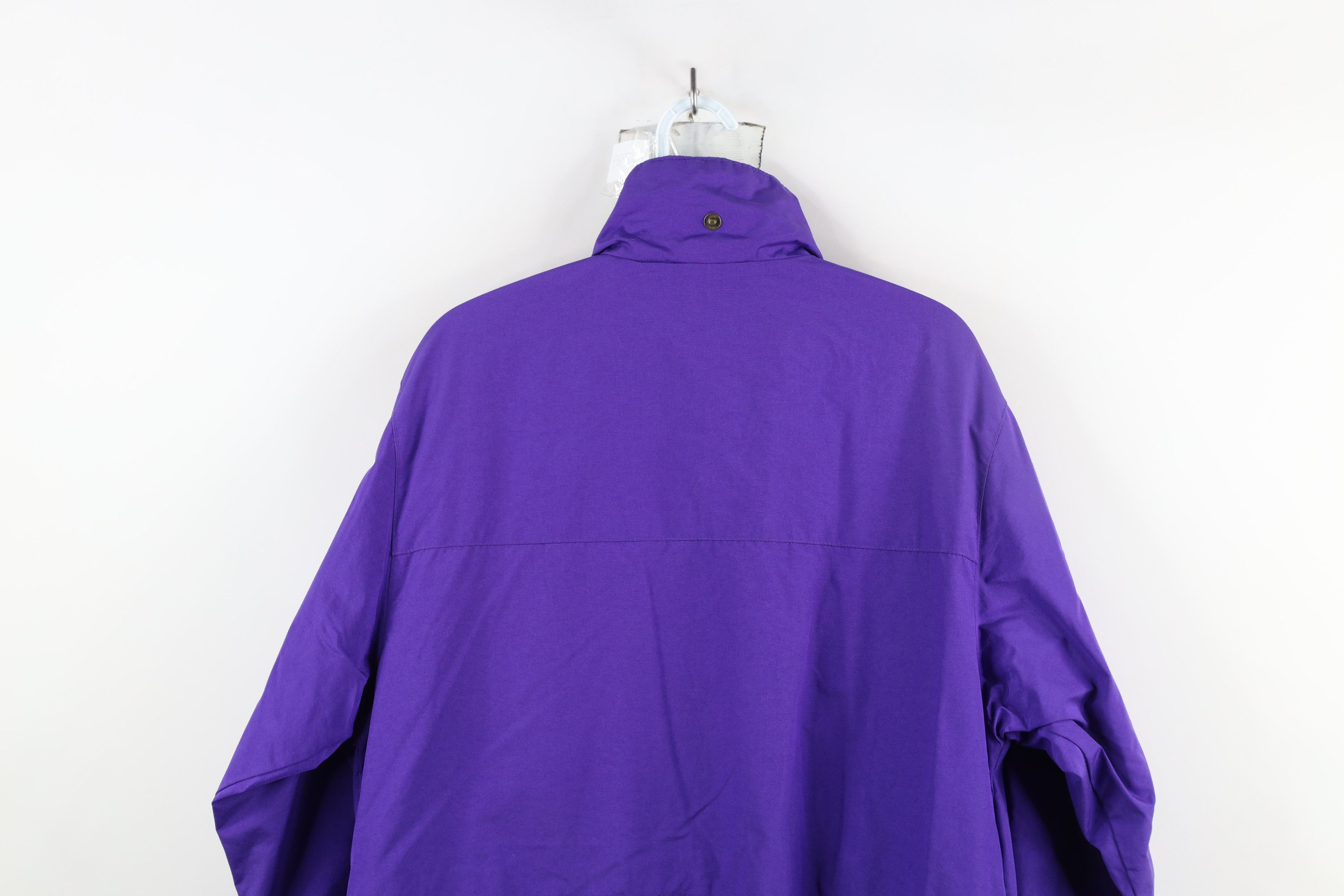 L.L. Bean × Vintage Vintage 90s LL Bean Waterproof Full Zip Rain Jacket Purple Size US M / EU 48-50 / 2 - 14 Thumbnail