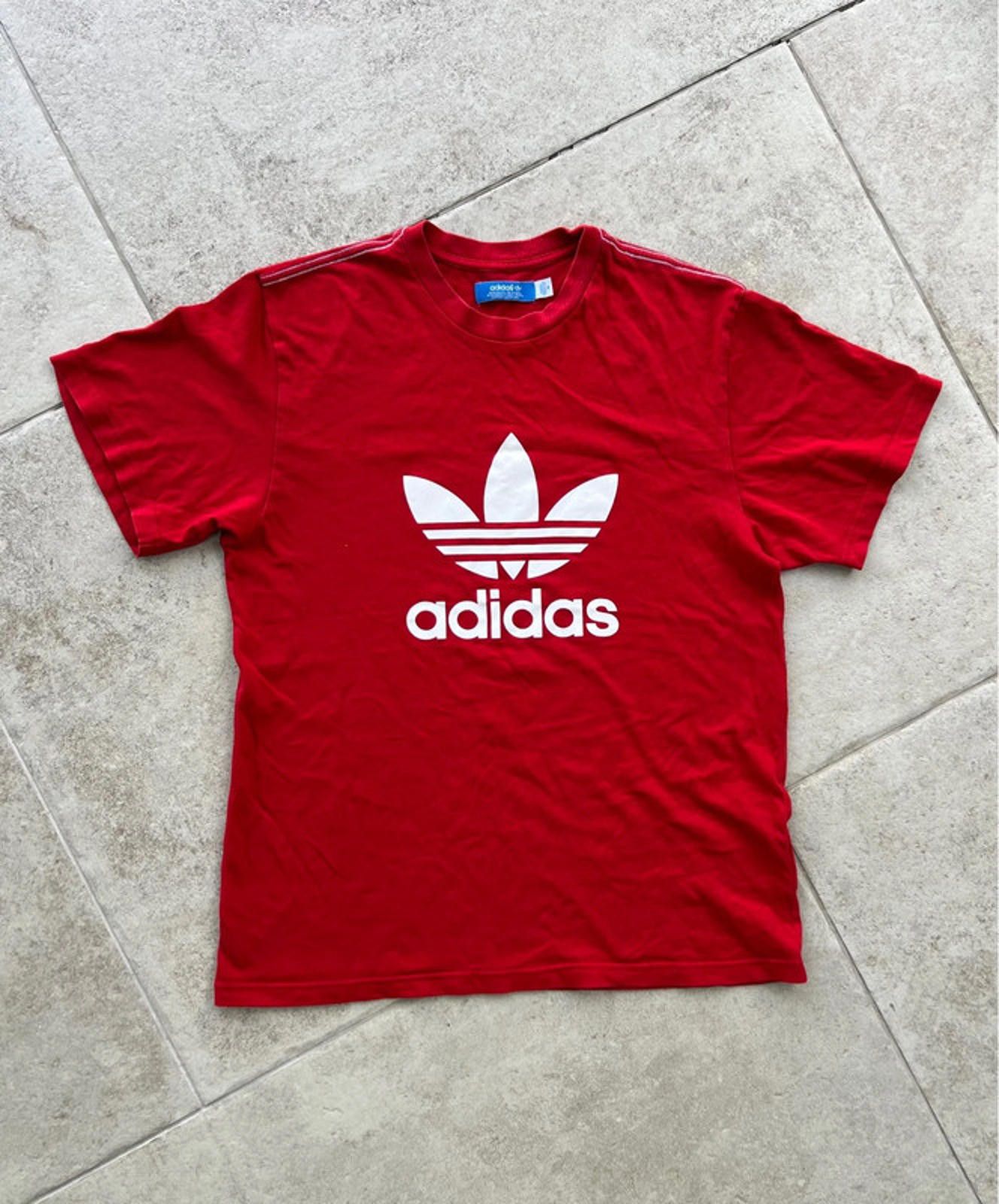 Adidas Red Adidas Logo Tee Size US M / EU 48-50 / 2 - 2 Thumbnail