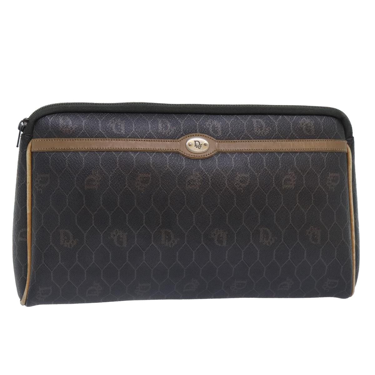Dior Christian Dior Vintage Honeycomb Zip Pouch Coated Canvas Size ONE SIZE - 1 Thumbnail