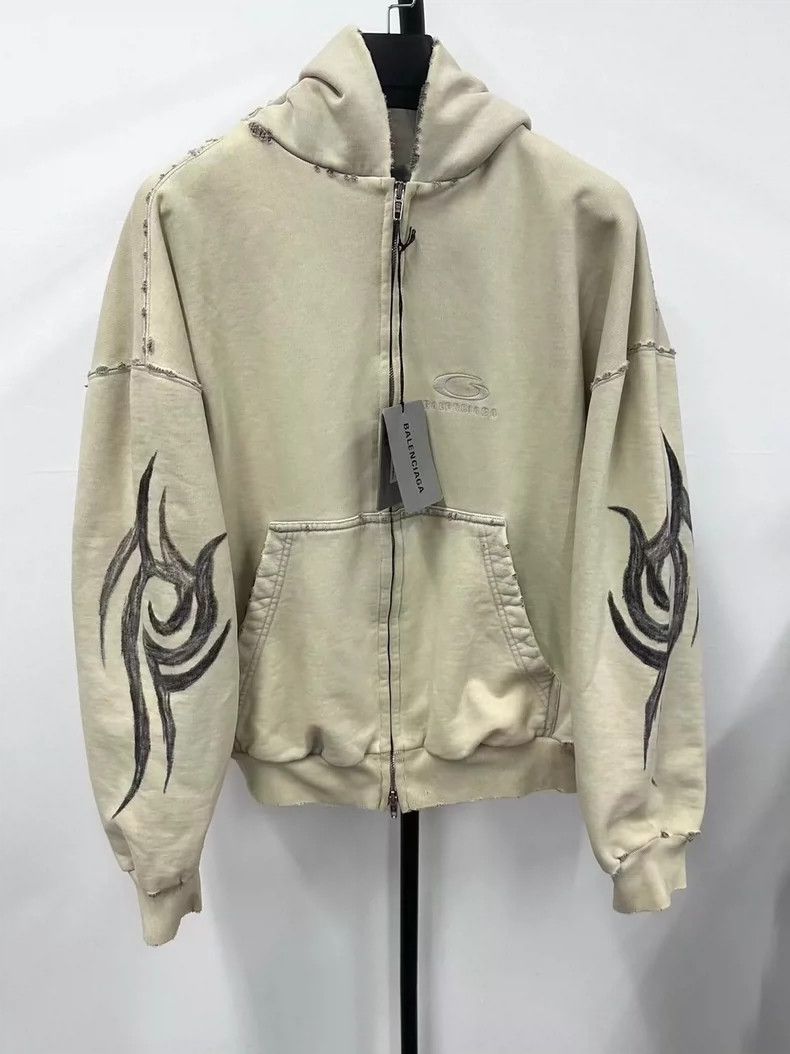 Balenciaga Balenciaga Dragon Zip Sweatshirt Size US XS / EU 42 / 0 - 1 Thumbnail