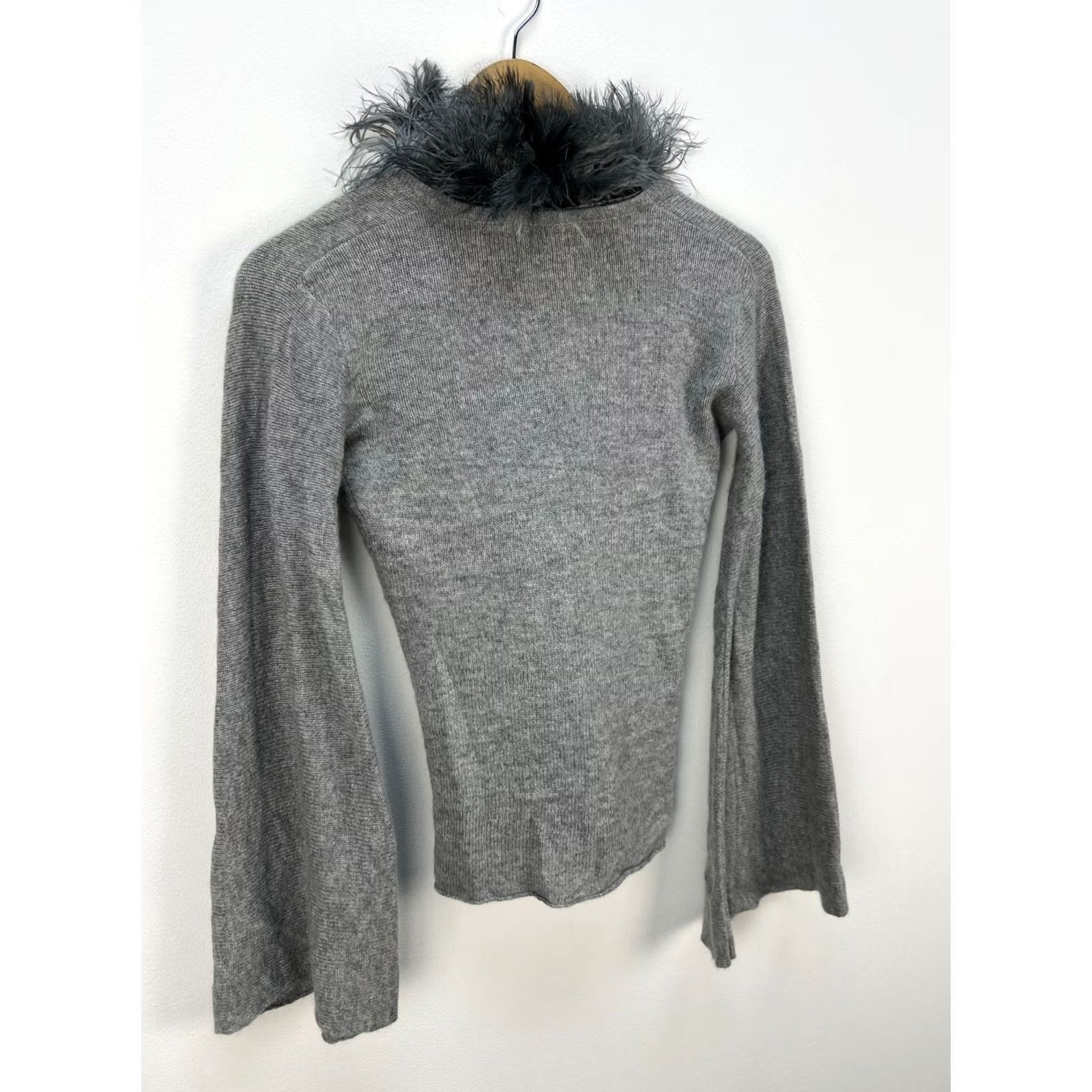 ANNE FONTAINE Anne Fontaine Grey Cardigan Women’s Wool Angora Cashmere 36 Long Sleeve Knit Size 36 Womens Cardigan Gray Woolpolyamide Angora Cashmere Size XS / US 0-2 / IT 36-38 - 3 Thumbnail