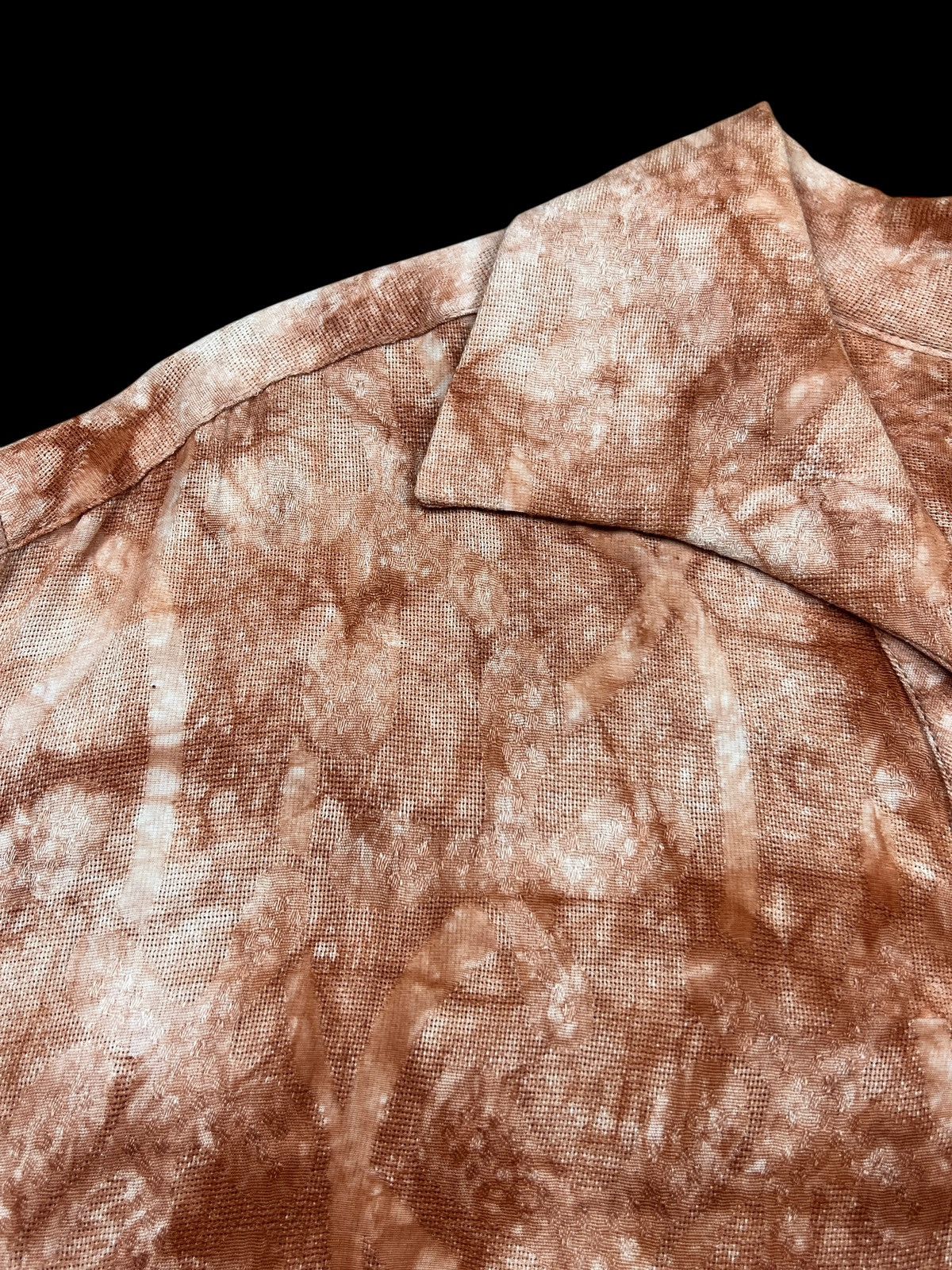 Issey Miyake × Tete Homme Tete Homme Rayon Textured Longsleeve Open Collar Shirt Size US L / EU 52-54 / 3 - 11 Thumbnail