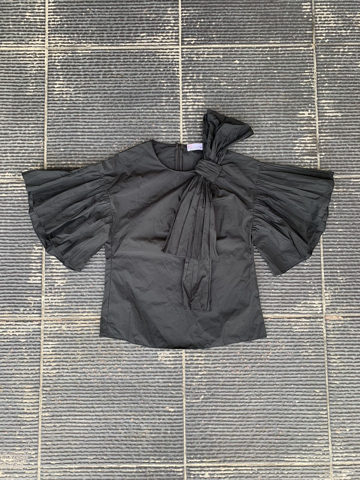 RED Valentino × Valentino ✅ Red Valentino Oversize Bow Blouse Black Size M / US 6-8 / IT 42-44 - 1 Thumbnail