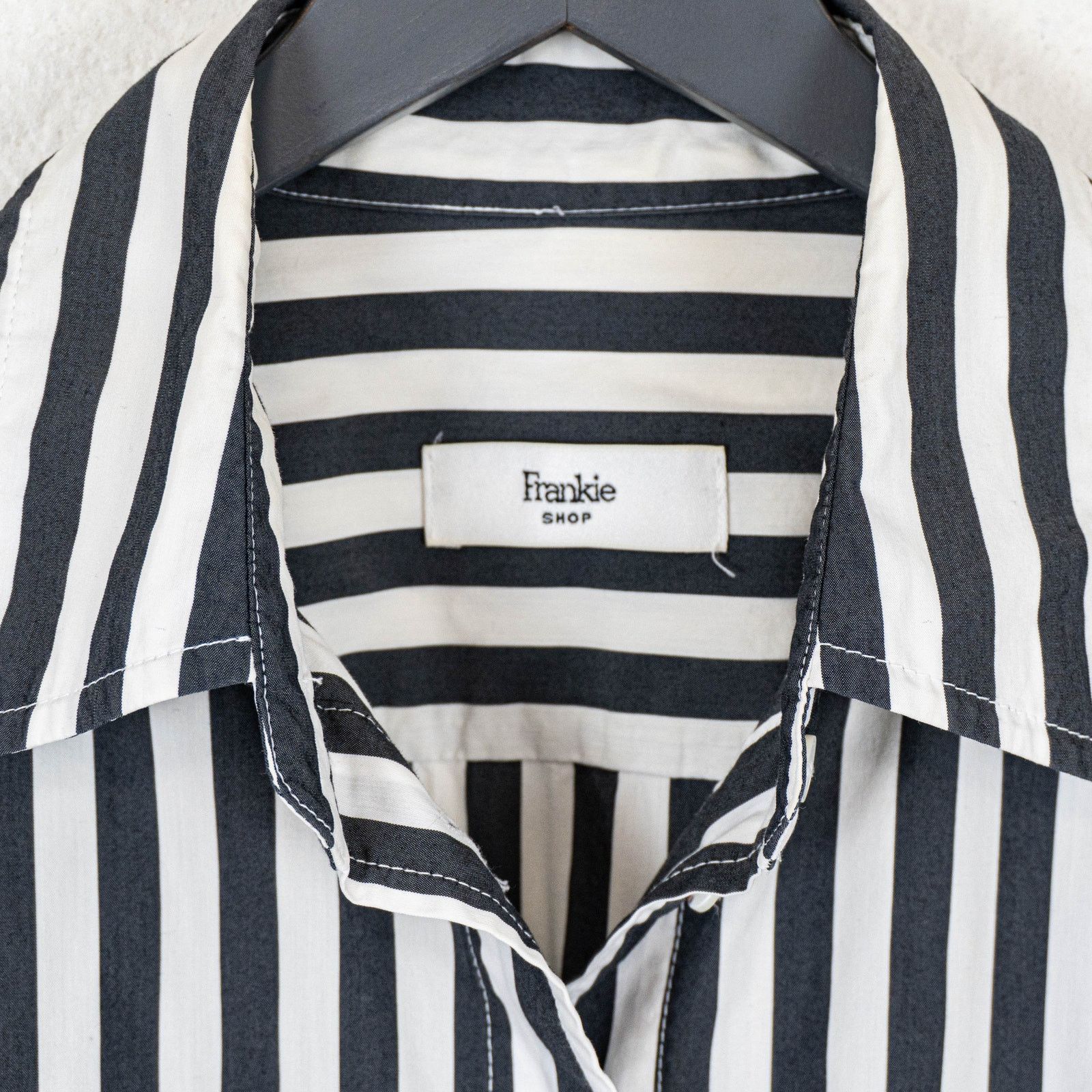Other Frankie Shop Women's Boxy oversize Shirt Gray white stripe Size ONE SIZE - 3 Thumbnail