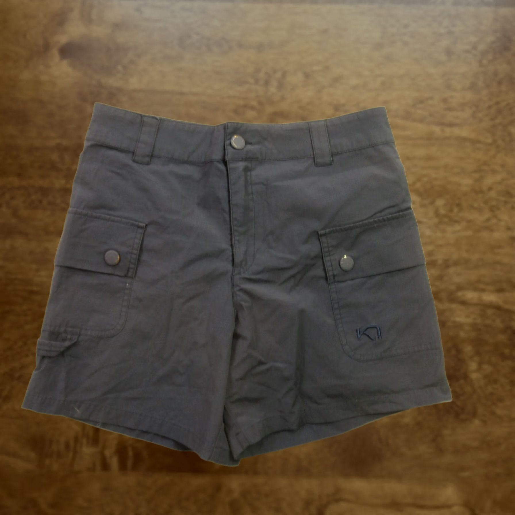 Vintage Kari Traa Women's Small Chino Shorts Gray Pockets Casual Outdoor Hiking Lightweight Size 28" / US 6 / IT 42 - 1 Thumbnail