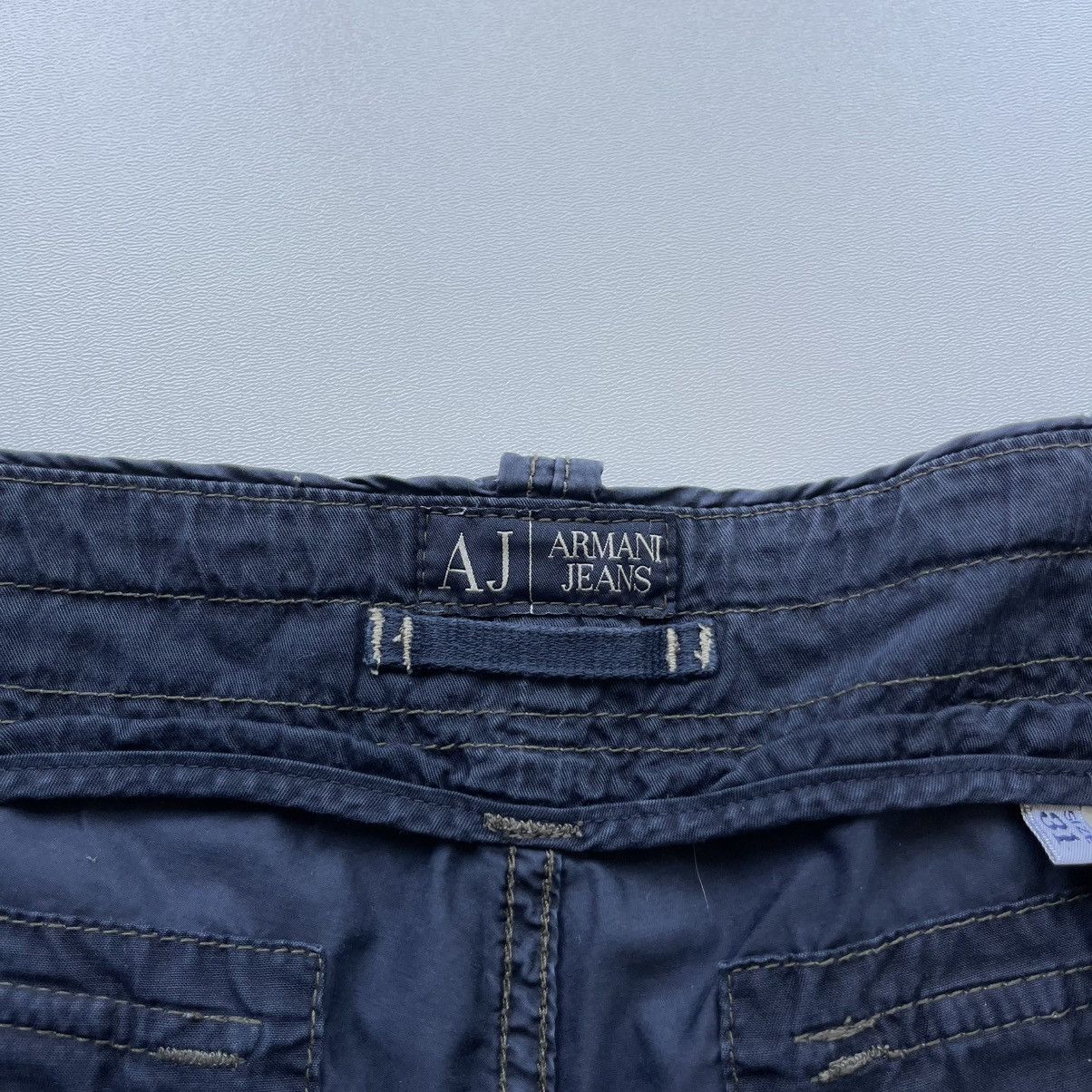 Armani Armani Jeans Vintage Baggy Cargo Pants Blue Rare Y2K Italy Size US 31 - 9 Thumbnail