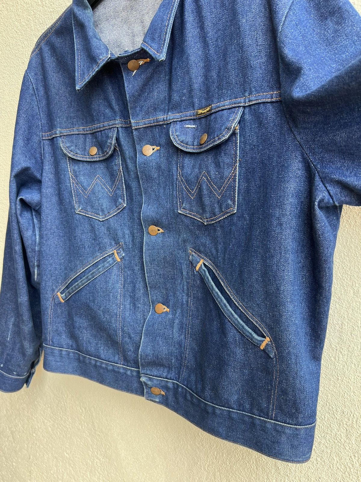 Vintage Vintage 70s 80s Wrangler Blue Denim Jacket Size US XXL / EU 58 / 5 - 8 Thumbnail