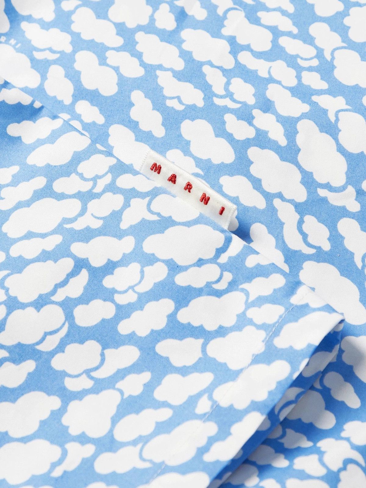 Marni o1w1db10125 Cotton Poplin Shirt in Blue Size US S / EU 44-46 / 1 - 4 Thumbnail