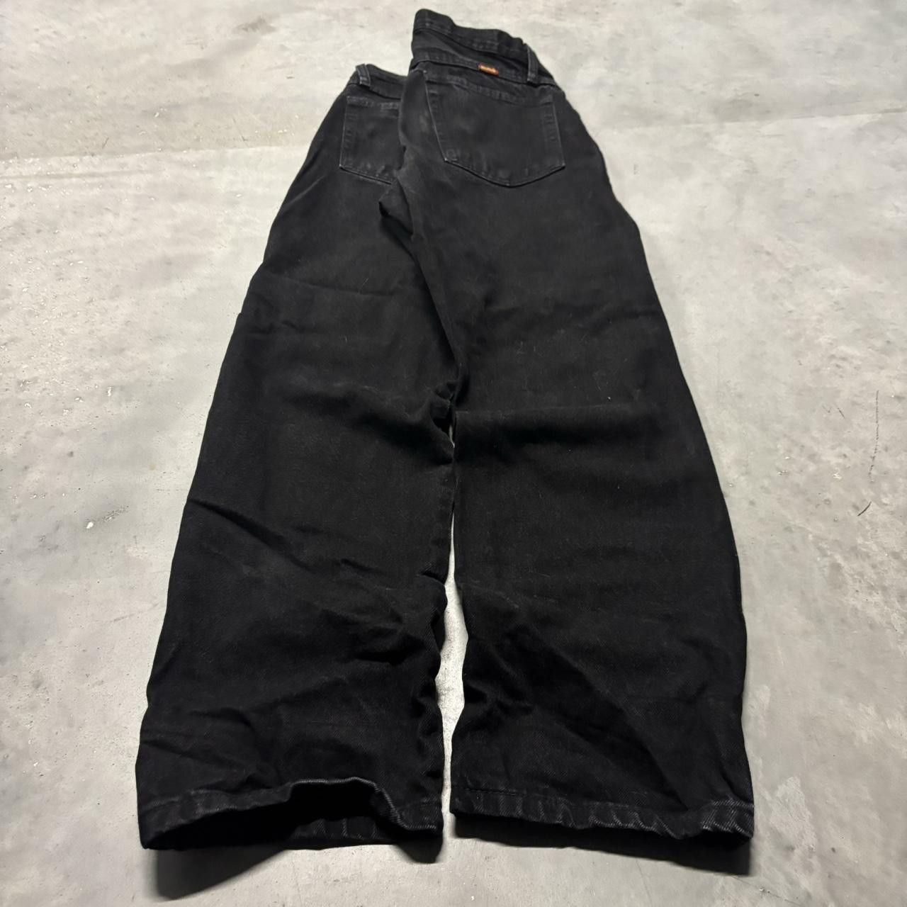 Japanese Brand × Vintage Crazy Vintage Y2K/2000s Grunge Solid Black Essential Denim Jeans! Size US 32 / EU 48 - 4 Thumbnail