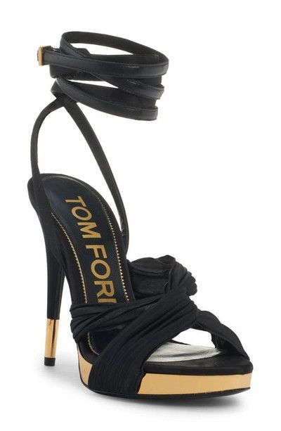 Tom Ford o1loc1c0924 W3256 Platform Sandals in Black Size US 9 / IT 39 - 2 Thumbnail