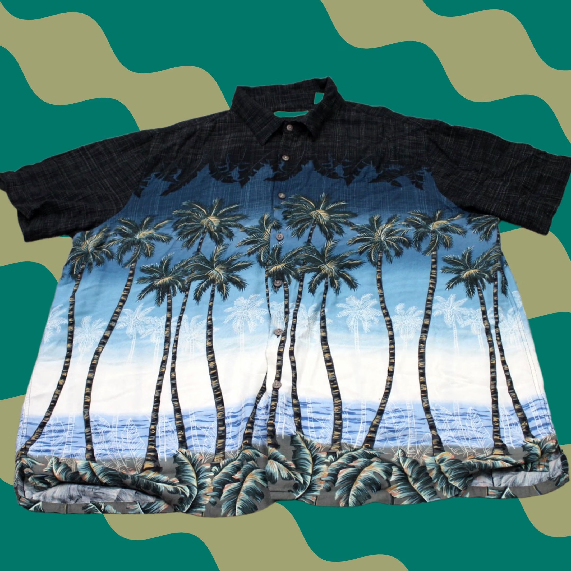Vintage Batik Bay Hawaiian Shirt Mens 2XL Black Short Sleeve Button-Up Rayon Floral Shirt Mens Size US XXL / EU 58 / 5 - 1 Thumbnail