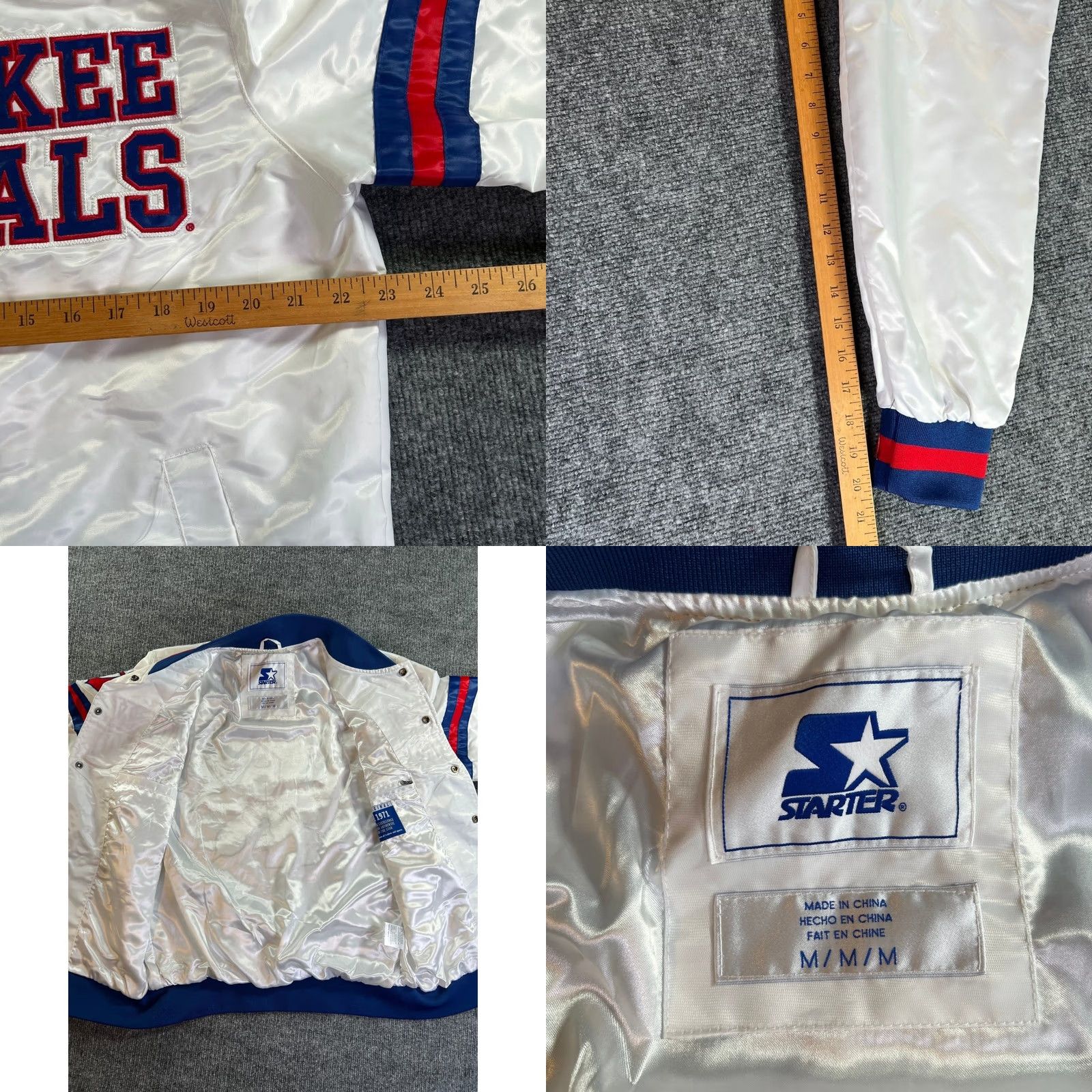 Starter VINTAGE Starter Milwaukee Admirals Jacket Mens M White Satin Bomber AHL Size US M / EU 48-50 / 2 - 8 Thumbnail