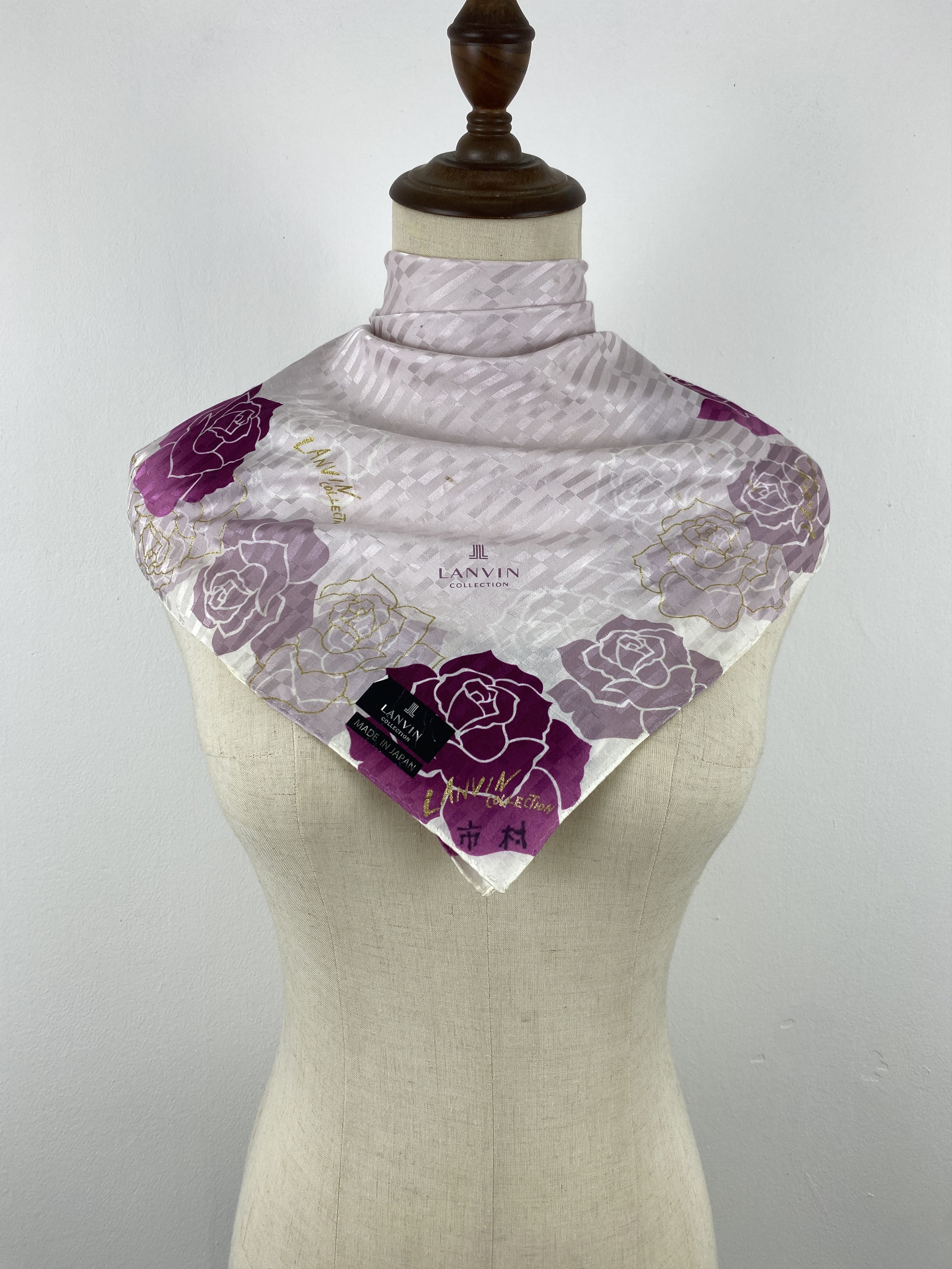 Lanvin Vintage Lanvin Japan Collection Rose Silk Scarf SN0117 Size ONE SIZE - 1 Thumbnail