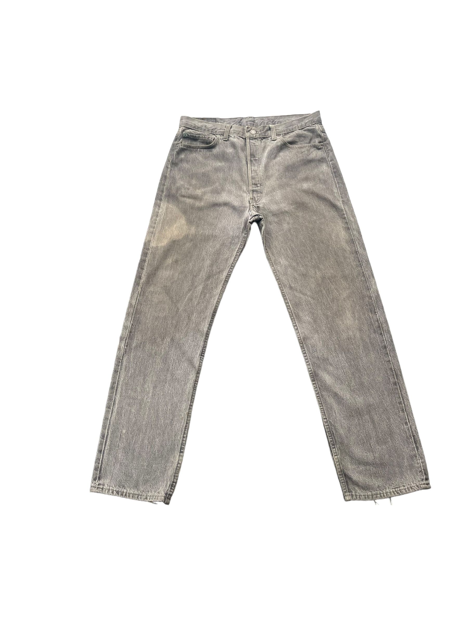 Levi's Vintage 1992 Levis 501 e Black Faded Denim Size US 35 - 1 Thumbnail