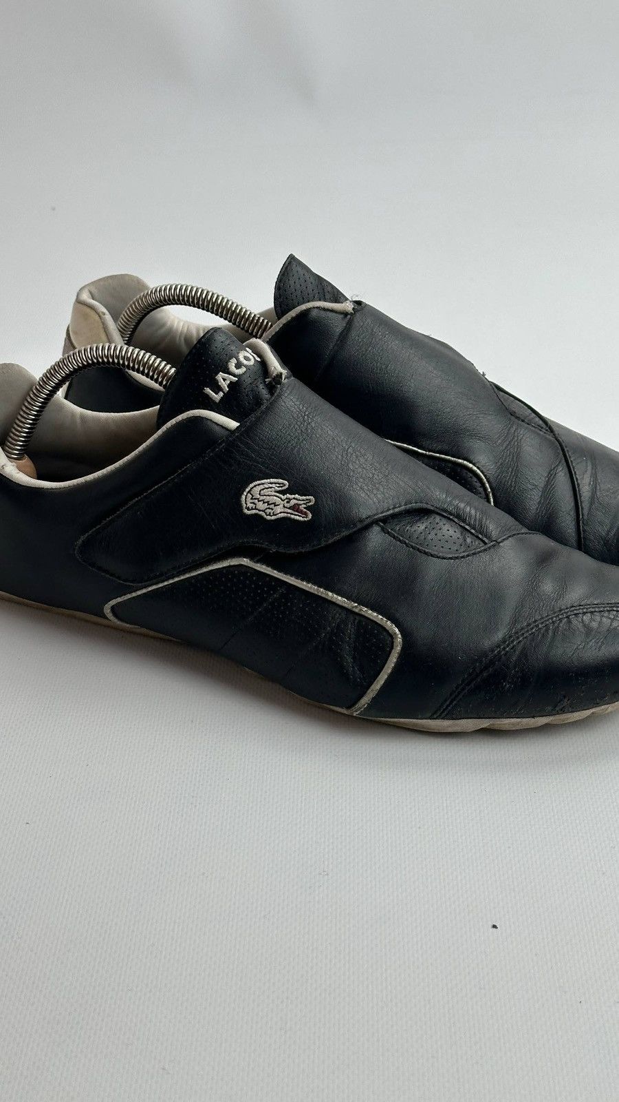 Lacoste Vintage Lacoste Black Leather Racing Sneakers Size US 10.5 / EU 43-44 - 6 Thumbnail