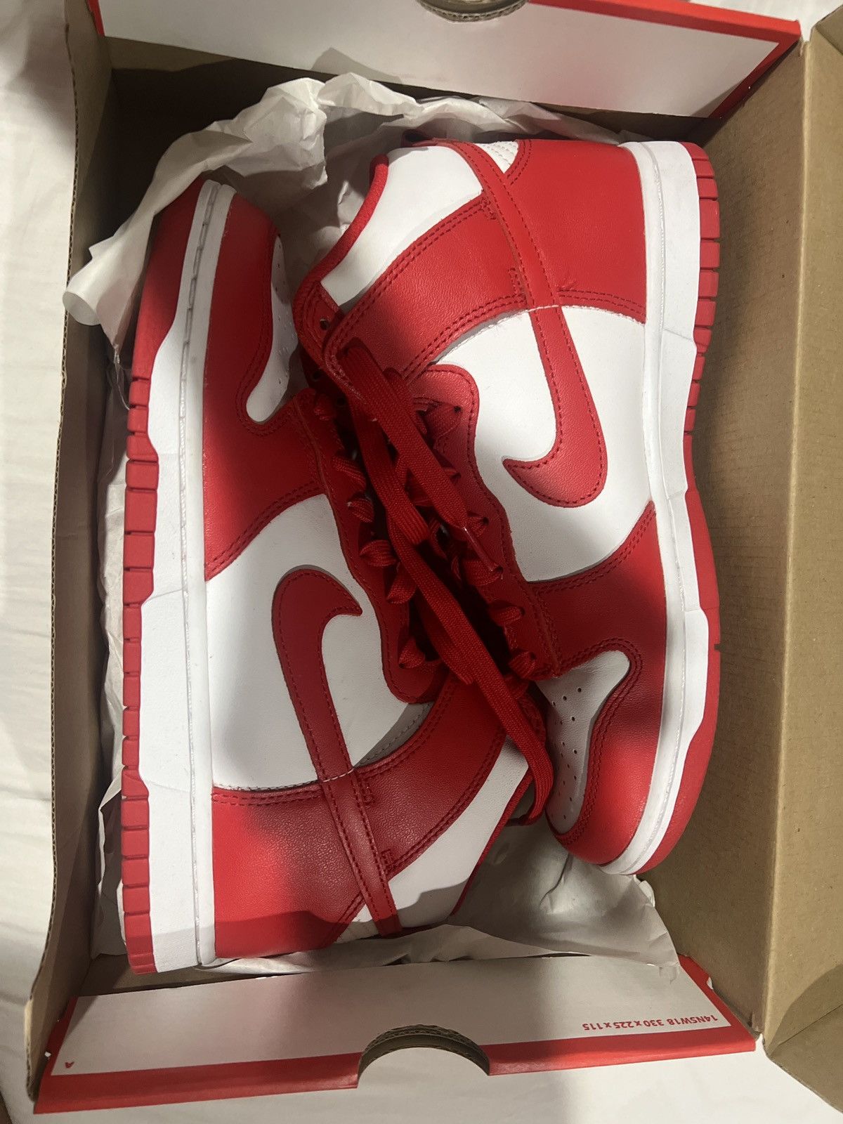 Nike NIKE DUNK HI RED Size US 8 / EU 41 - 1 Thumbnail