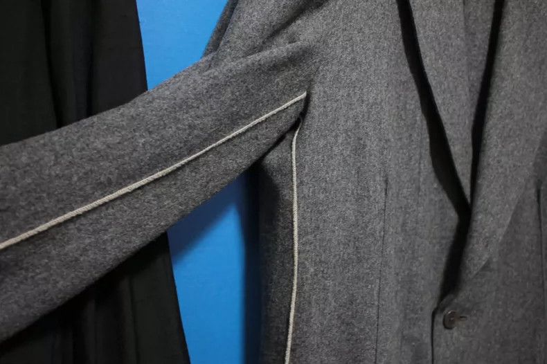 Yohji Yamamoto Yohji Yamamoto 01 aw jacket with white stitching jacket 250 Size US L / EU 52-54 / 3 - 7 Thumbnail