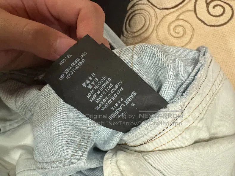 Saint Laurent Paris YSL Slim Fit Low Waist Jeans. Size US 29 - 3 Thumbnail