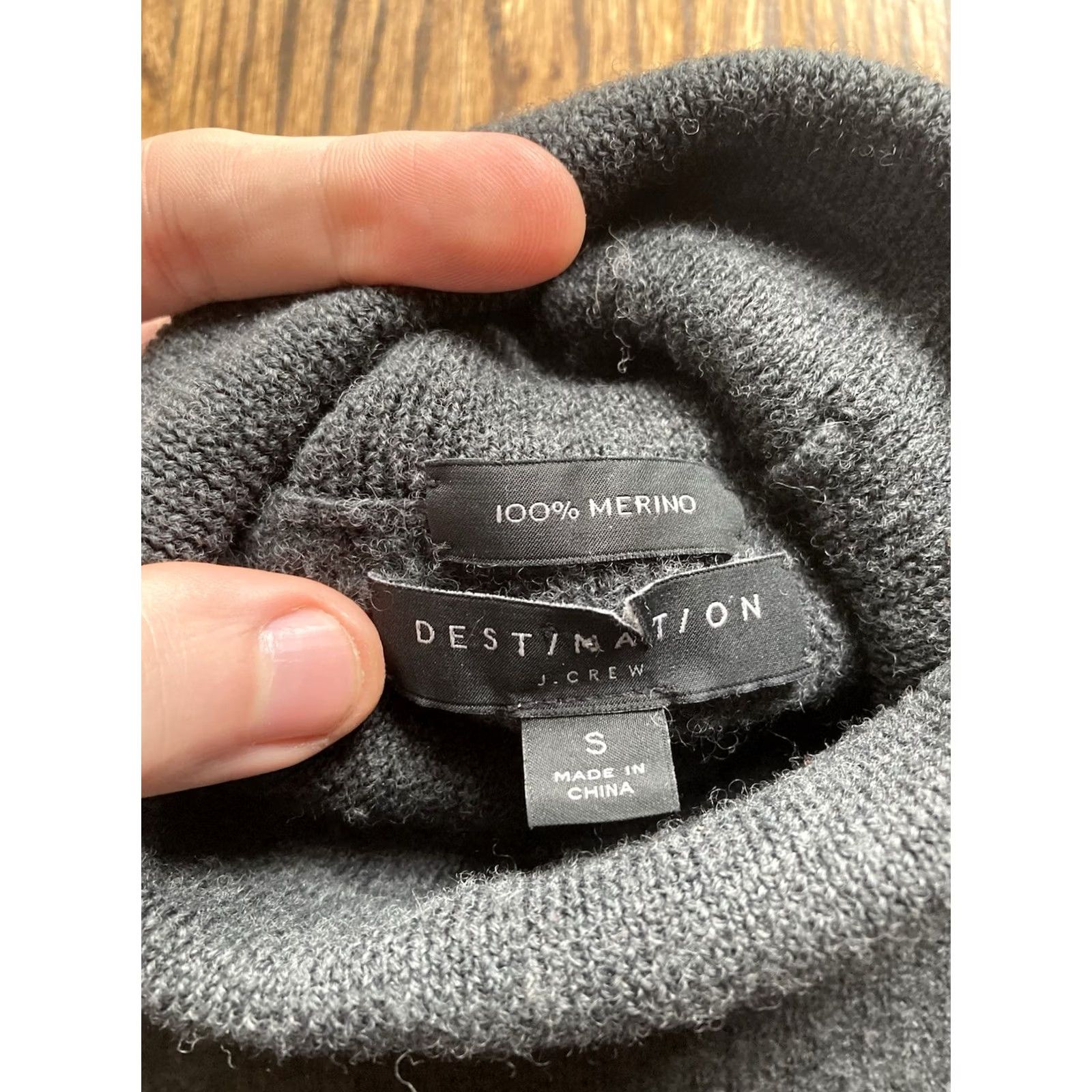 J.Crew J. Crew Sweater Mens Small Gray Merino Wool Turtleneck Pullover Saddle Sleeve Size US S / EU 44-46 / 1 - 5 Thumbnail