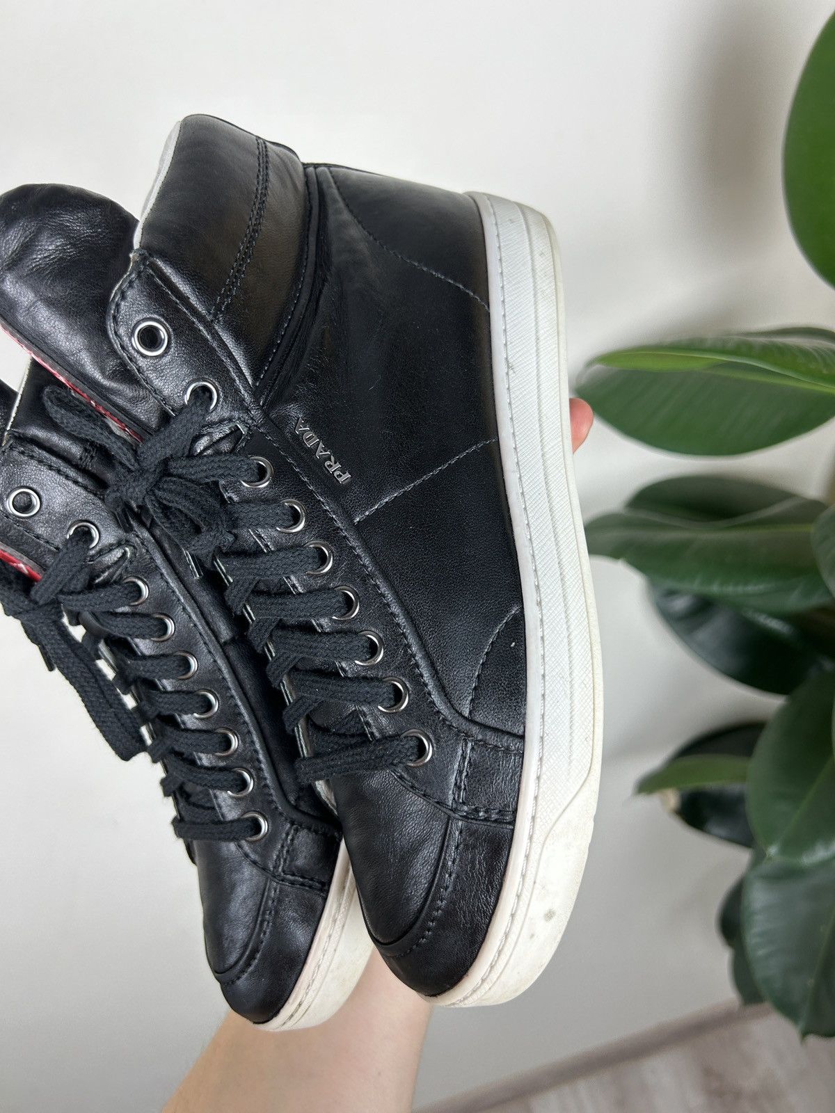 Prada × Vintage Prada vintage red stripe leather shoes Size US 7 / IT 37 - 5 Thumbnail