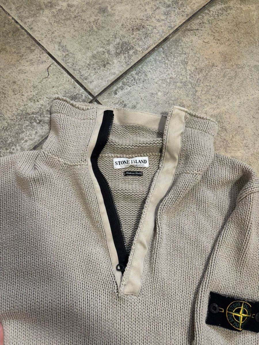 Stone Island Sweater Stone Island Knitted 1/4 2000’s Sportswear Company Size US XL / EU 56 / 4 - 5 Thumbnail
