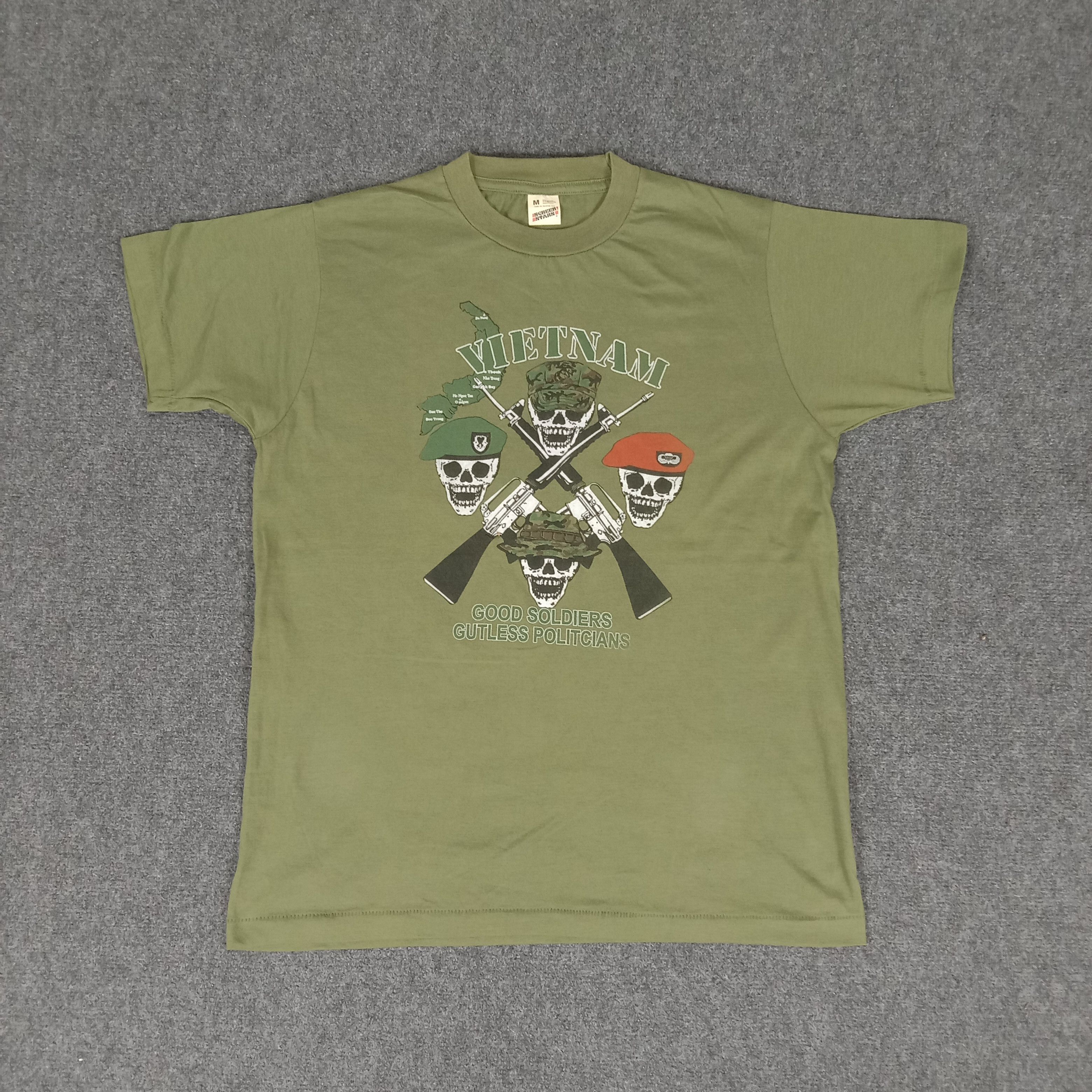Vintage 90's Vietnam Good Soldiers Cutless Politcians Tshirt Size US M / EU 48-50 / 2 - 1 Thumbnail