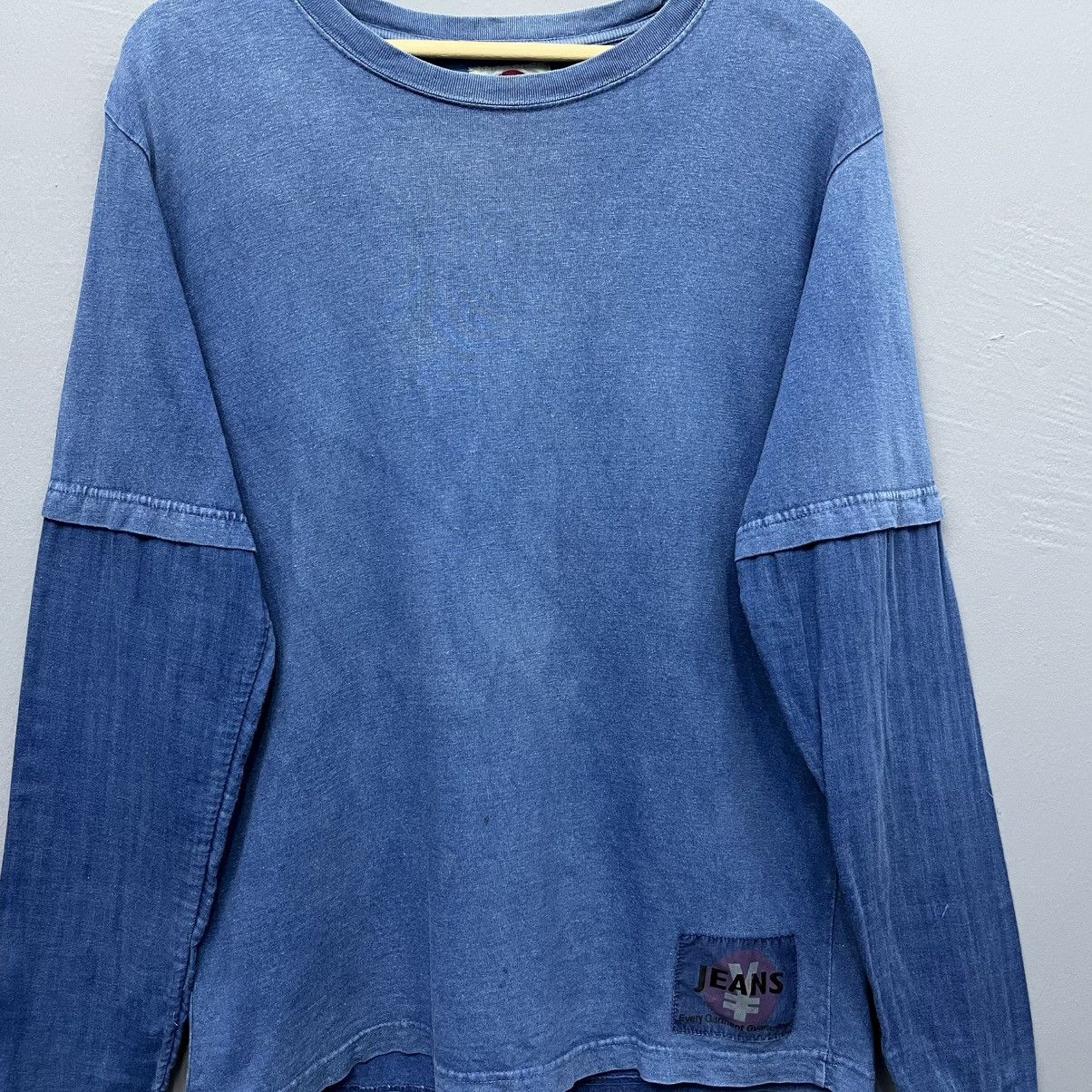 Japanese Brand Yen Jeans Double Layer Long Sleeve T-Shirt Size US M / EU 48-50 / 2 - 3 Thumbnail