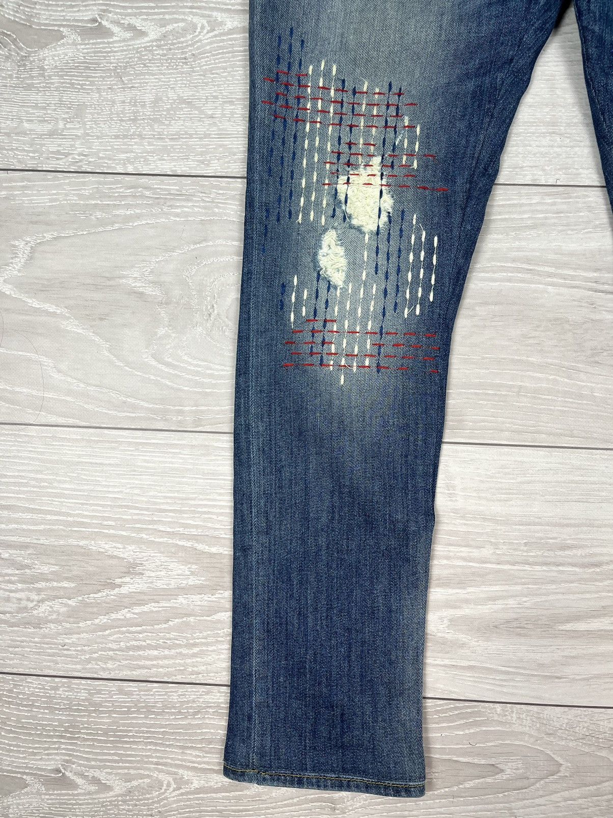 Just Cavalli Just Cavalli Italy Blue Denim Patchwork Slim Jeans Pants Size US 34 / EU 50 - 3 Thumbnail