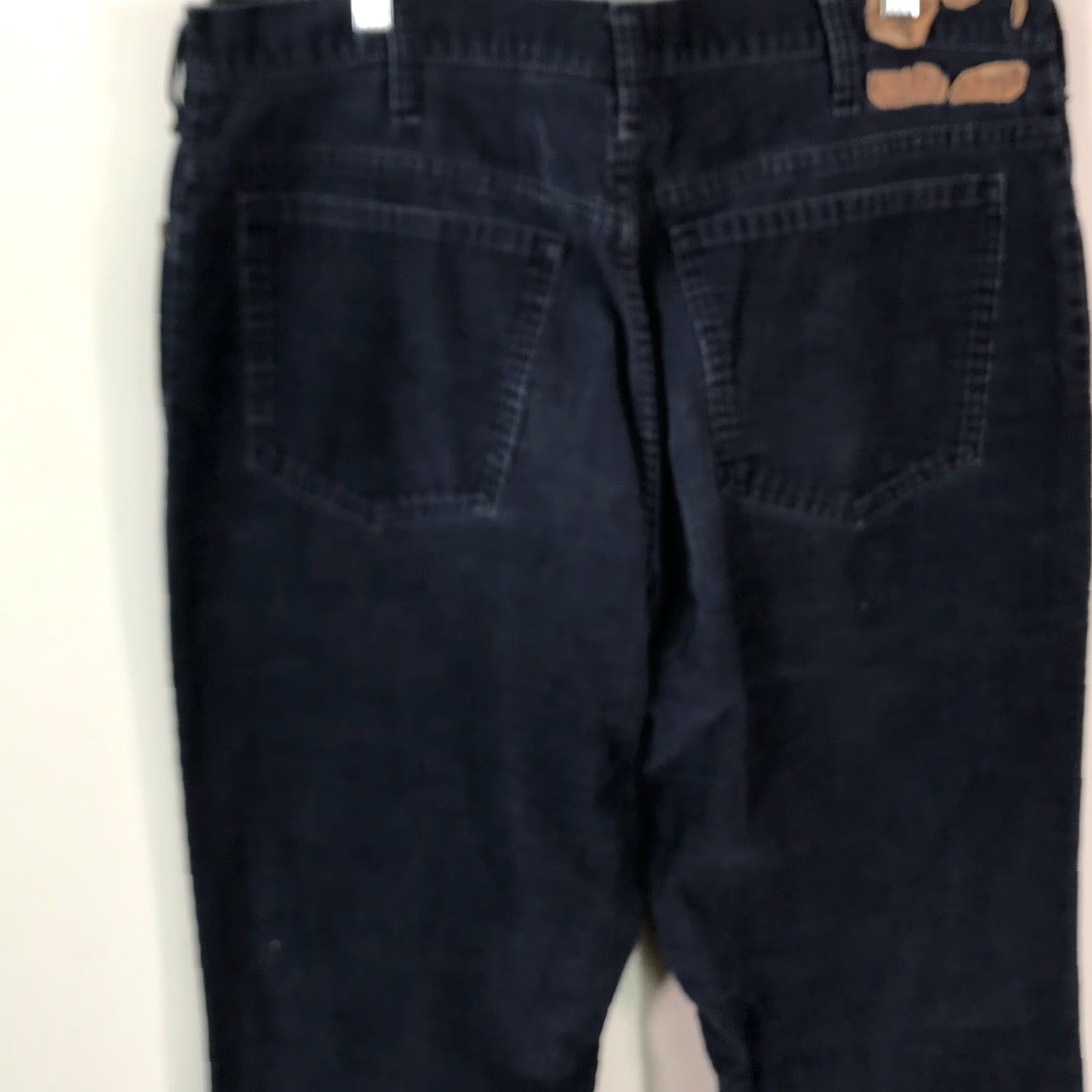 JCPenney JC Penney Men Jeans 36X30 Straight Blue Denim Flat Front Mid Rise 5-Pocket Regular Stretch Button Closure Size US 36 / EU 52 - 3 Thumbnail