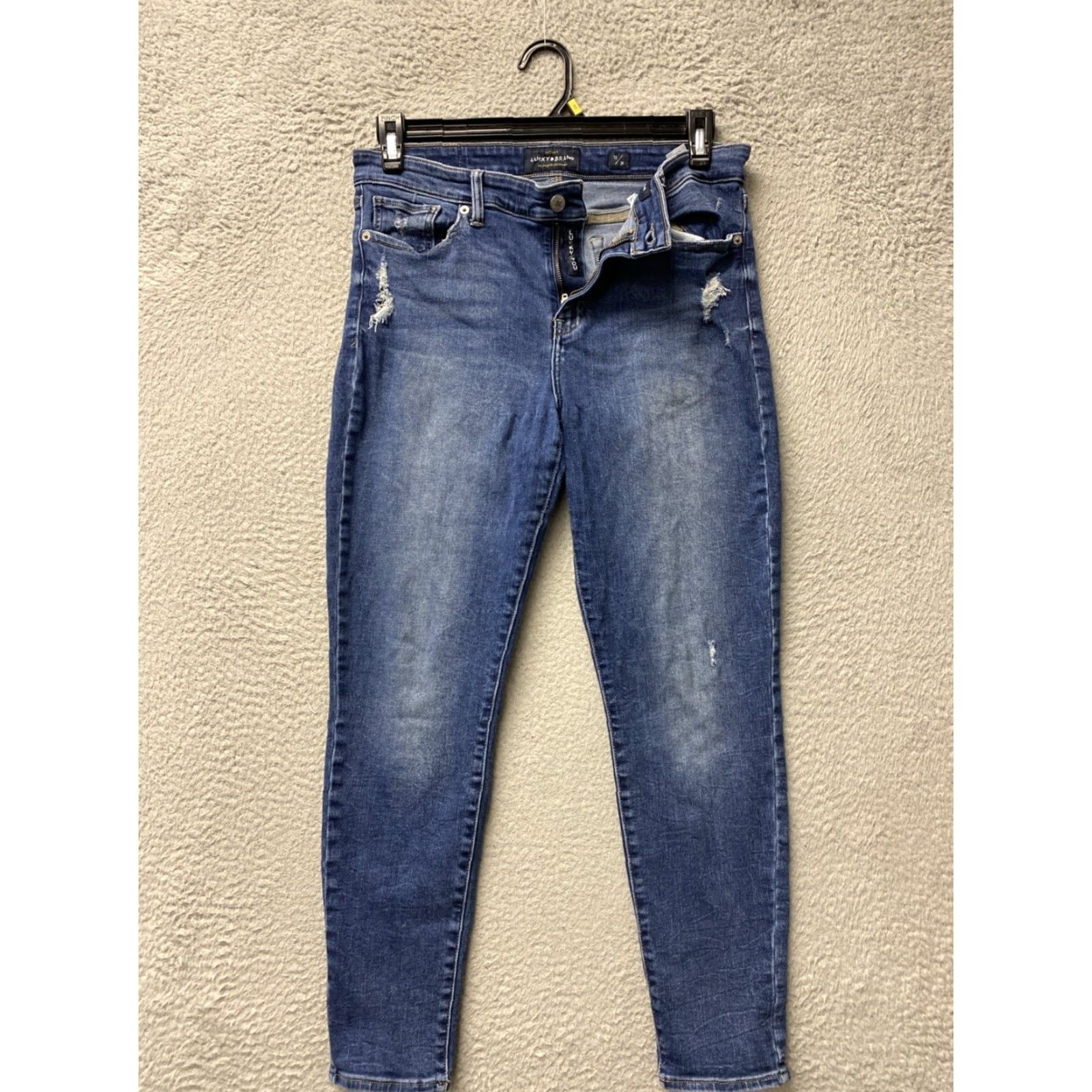 Lucky Brand Lucky Brand Bridgette Skinny Jeans Women 12 Regular Size 32 Blue High Rise Denim 129-33 Buckle Bke 5-Pocket Style Size 34" / US 12 / IT 48 - 2 Thumbnail