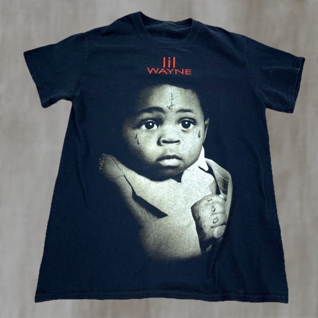 Vintage Lil Wayne Black Shirt Men Medium Graphic T-Shirt Rap Concert Tour Retro Size US M / EU 48-50 / 2 - 1 Thumbnail