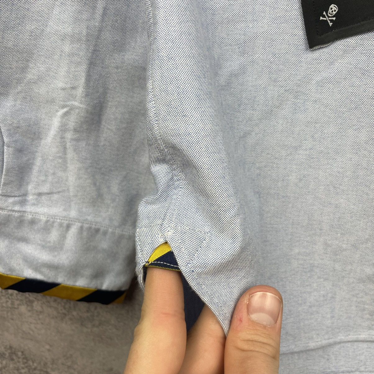 Polo Ralph Lauren Polo Ralph Lauren Rugby Patchwork Oxford Blue Shirt Size US M / EU 48-50 / 2 - 8 Thumbnail