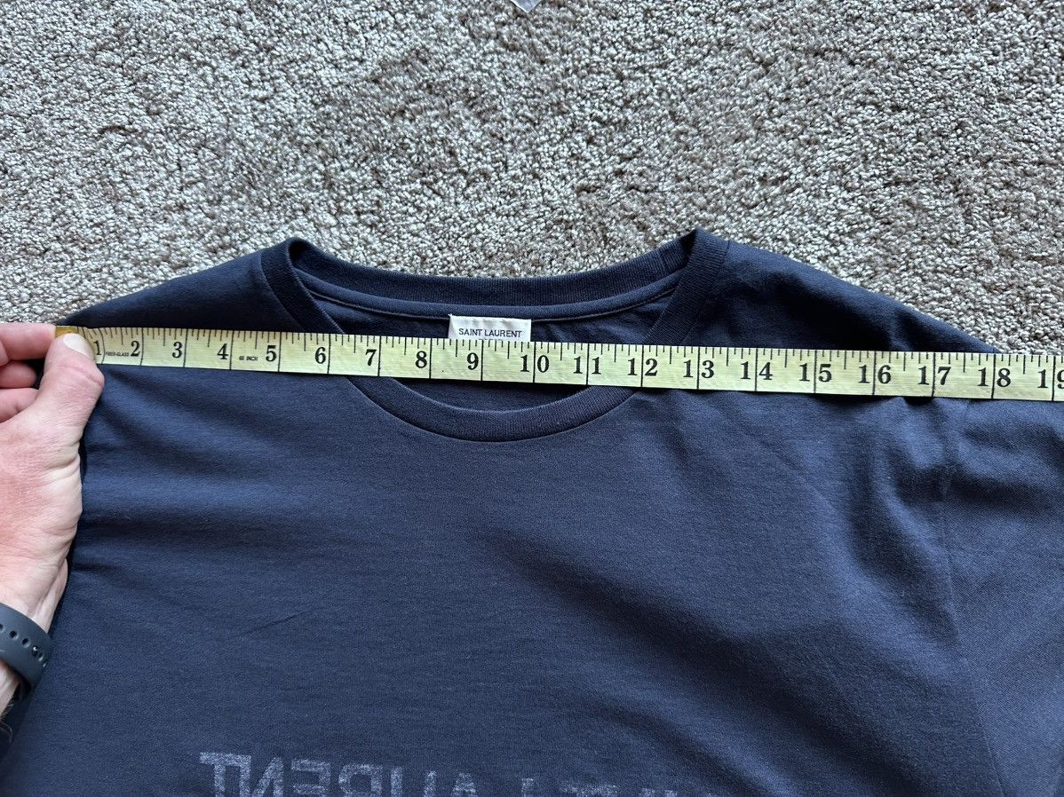Saint Laurent Paris $620 FW23 Saint Laurent reverse logo dark navy t shirt L Size US L / EU 52-54 / 3 - 6 Thumbnail
