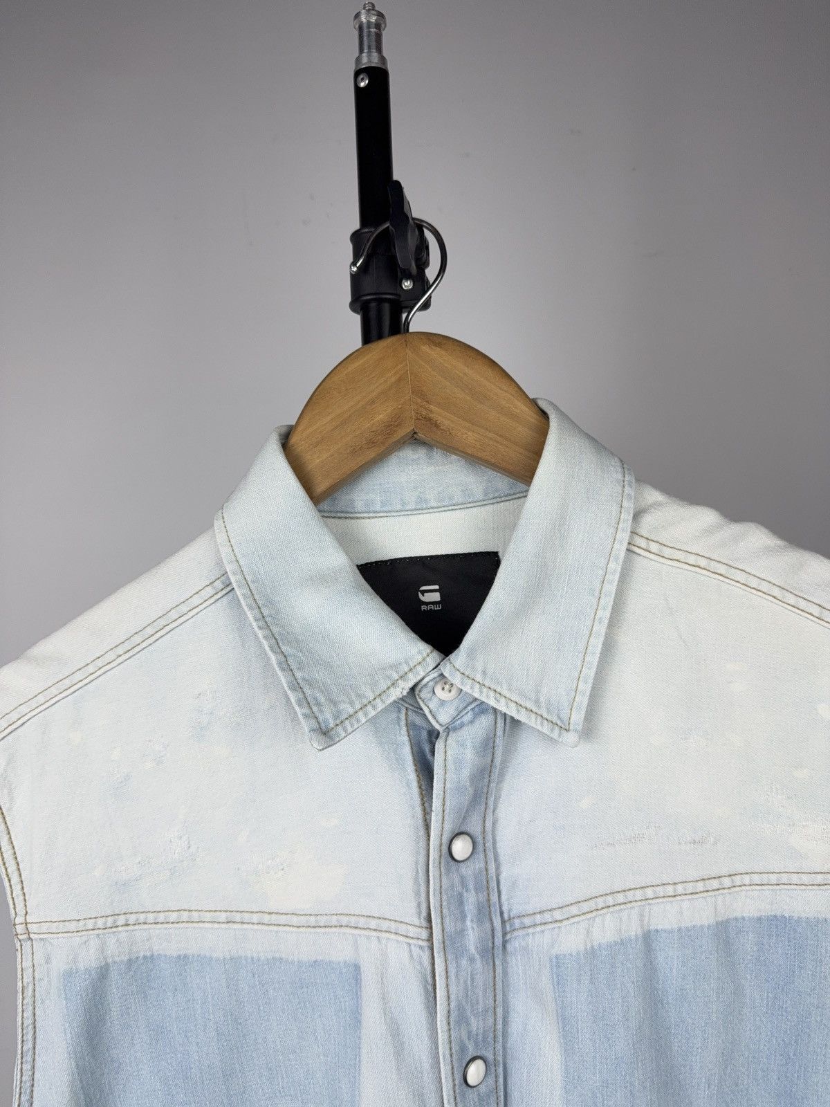G-Star 00s G-Star RAW Western Sleeveless Light Wash Denim Shirt S Size US S / EU 44-46 / 1 - 7 Thumbnail