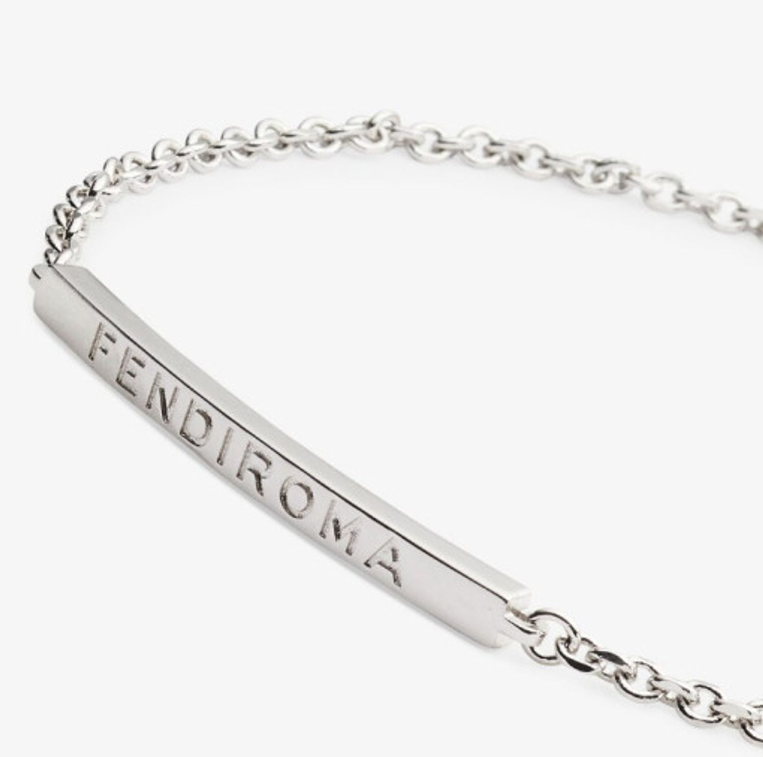 Fendi FENDI Roma palladium metal logo bracelet Medium Size ONE SIZE - 1 Thumbnail