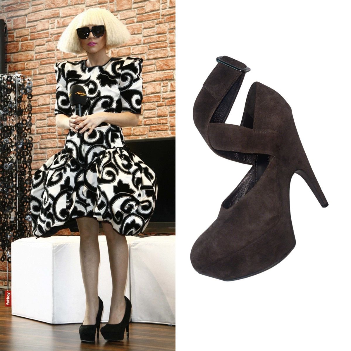 Yves Saint Laurent FW2009 Lady Gaga Imperiale suede platform wedge heels Size US 6 / IT 36 - 12 Thumbnail